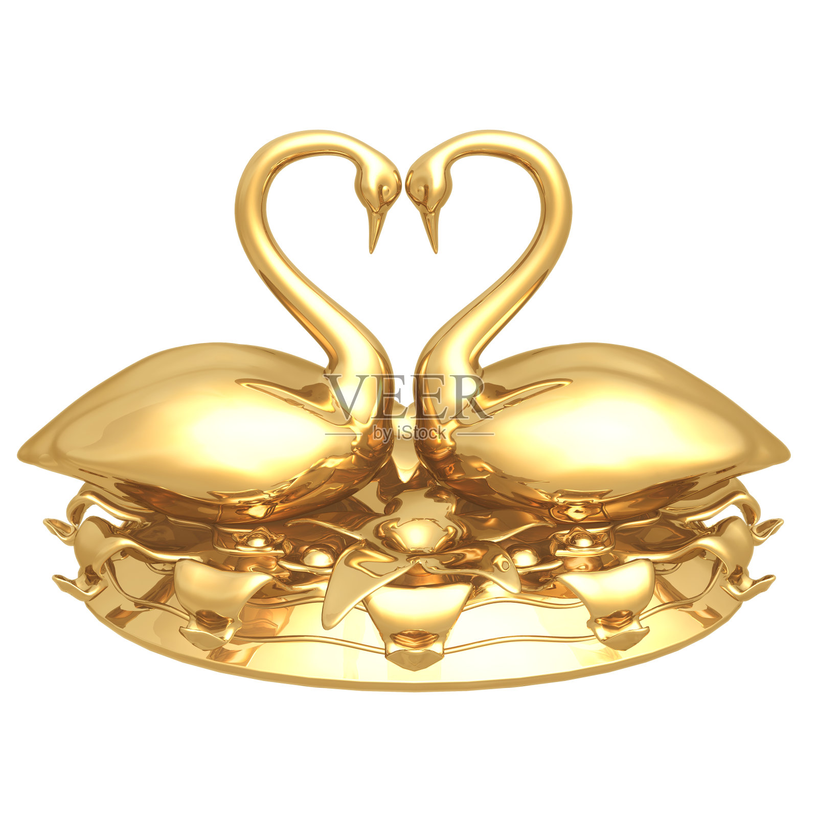 镀金的天鹅短大衣照片摄影图片