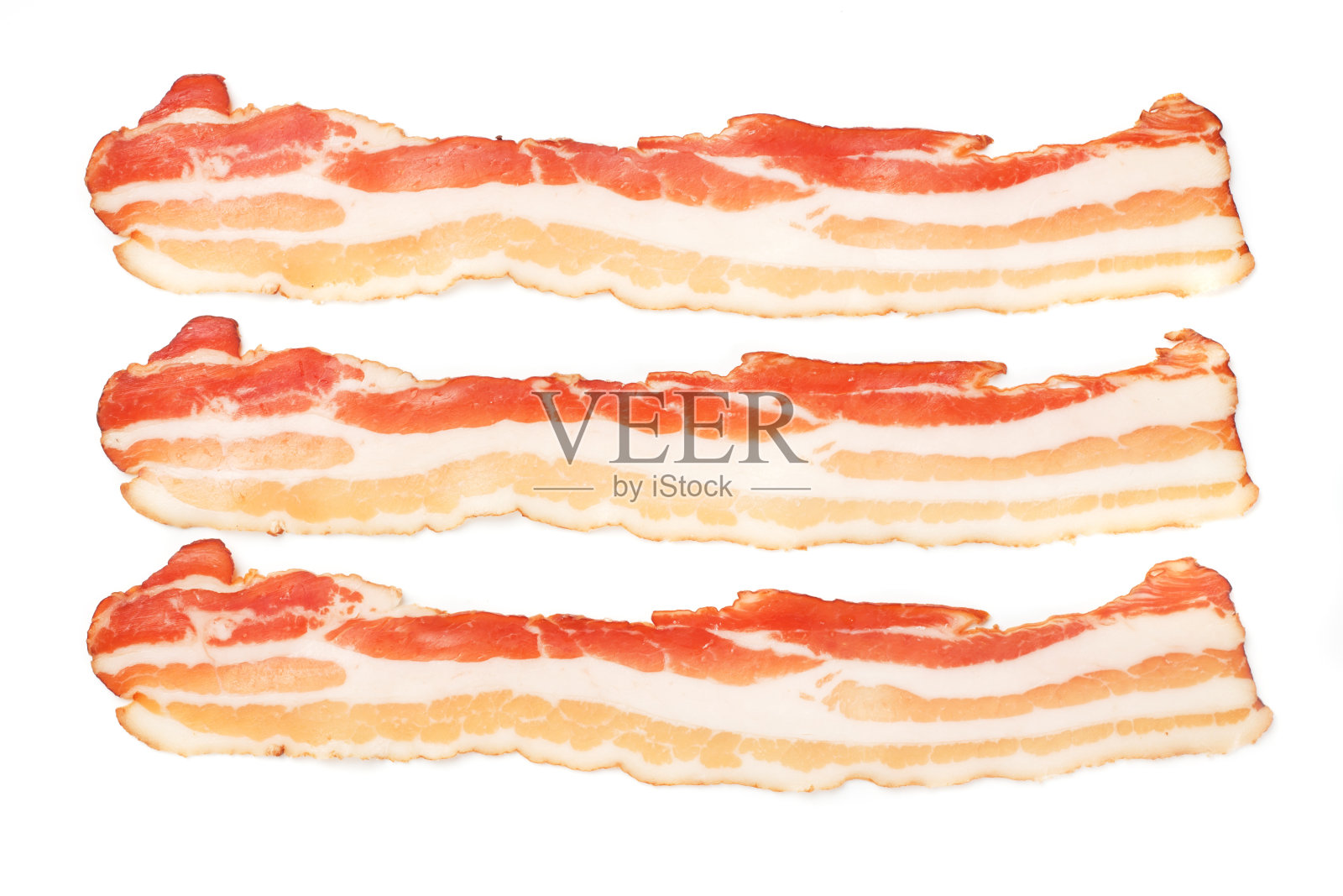 孤立的烟熏培根照片摄影图片