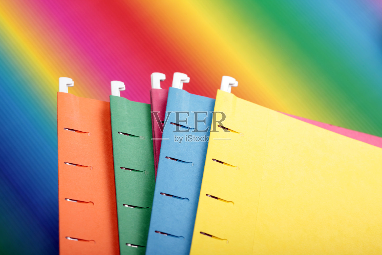 多彩色的文件照片摄影图片