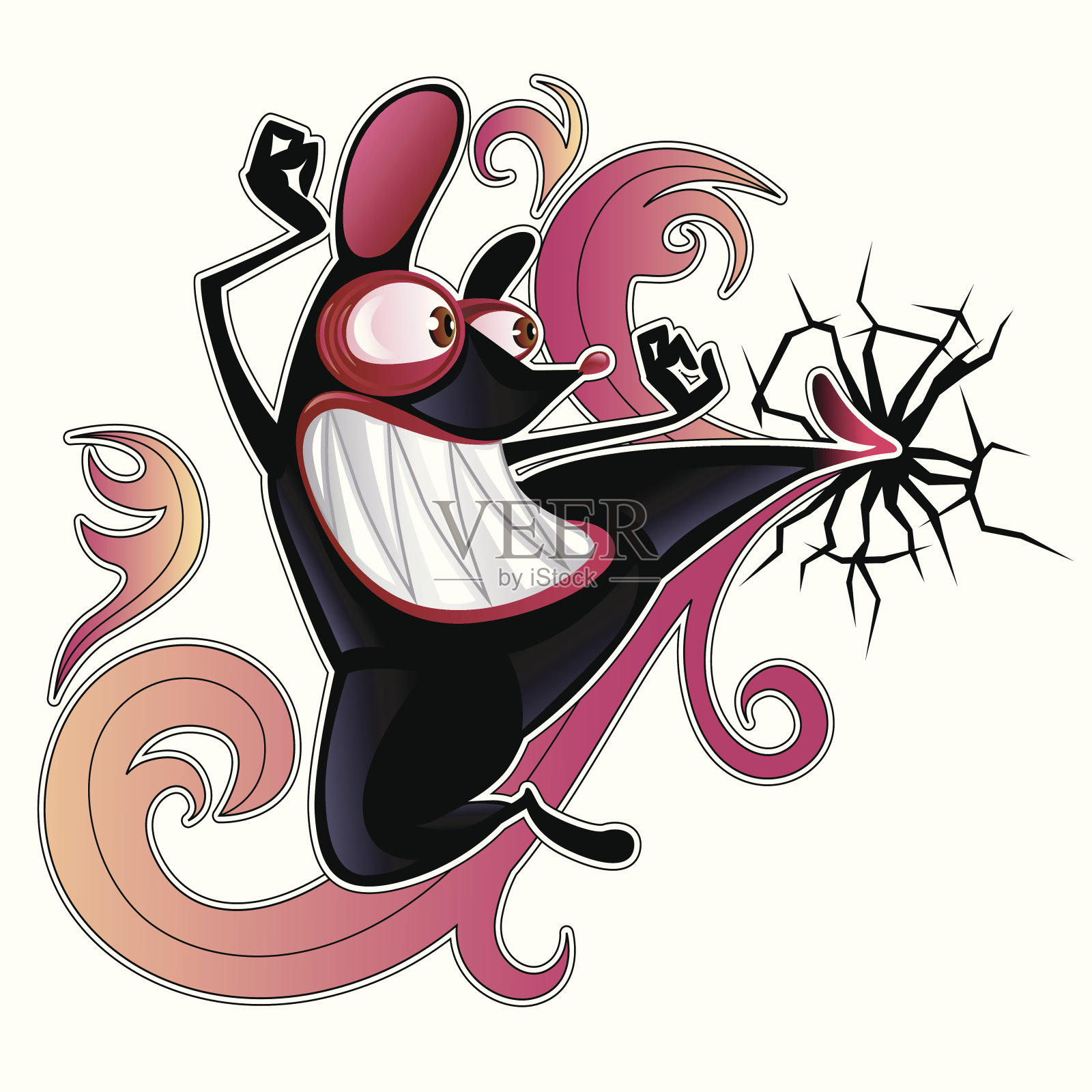 打老鼠插画图片素材