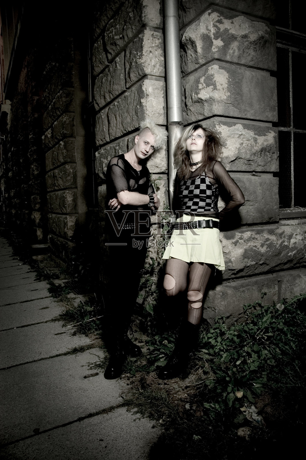 朋克夫妇照片摄影图片