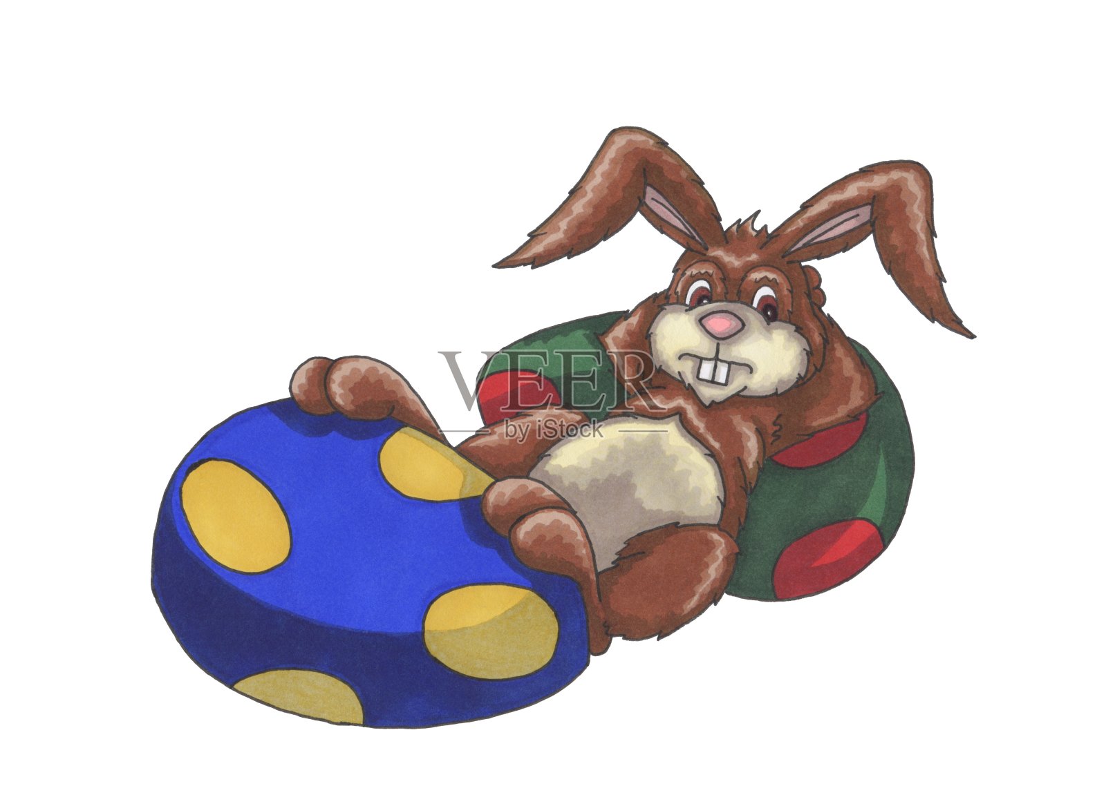 复活节兔子放松设计元素图片