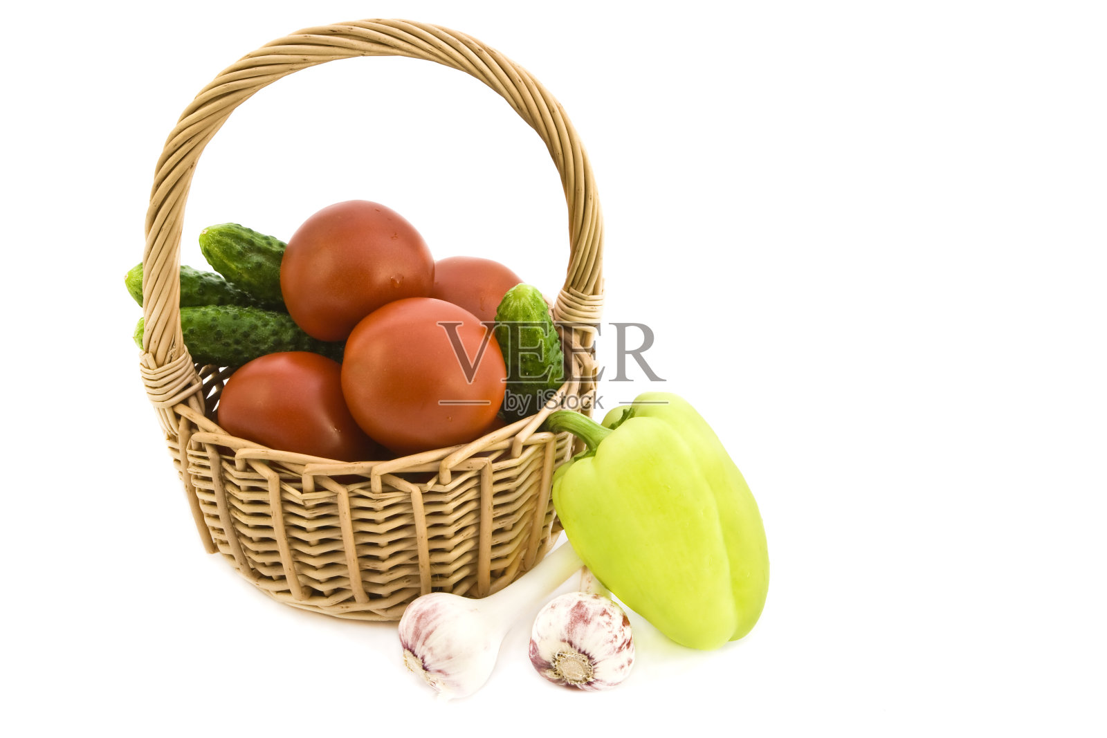 有蔬菜的静物。照片摄影图片