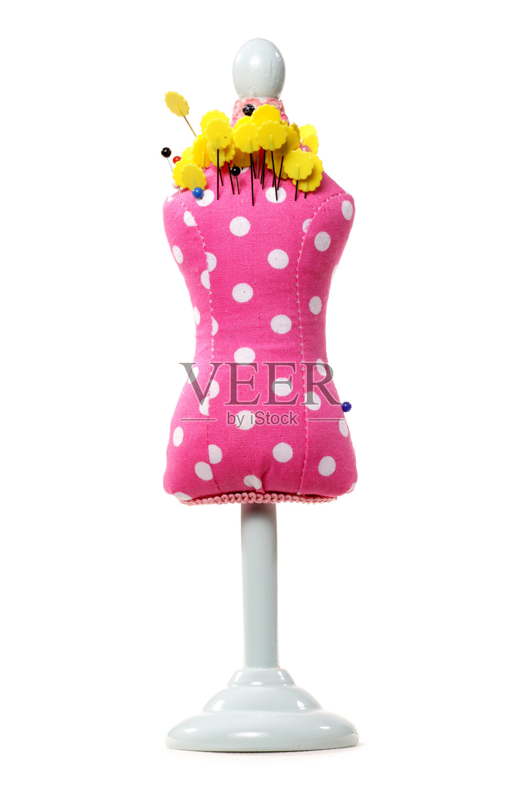 粉红色的人体模型针垫照片摄影图片