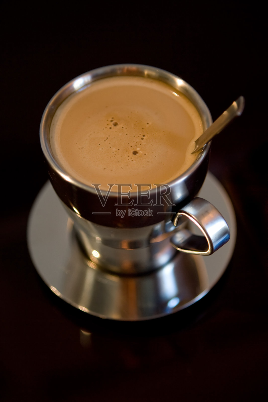 一杯咖啡加牛奶照片摄影图片