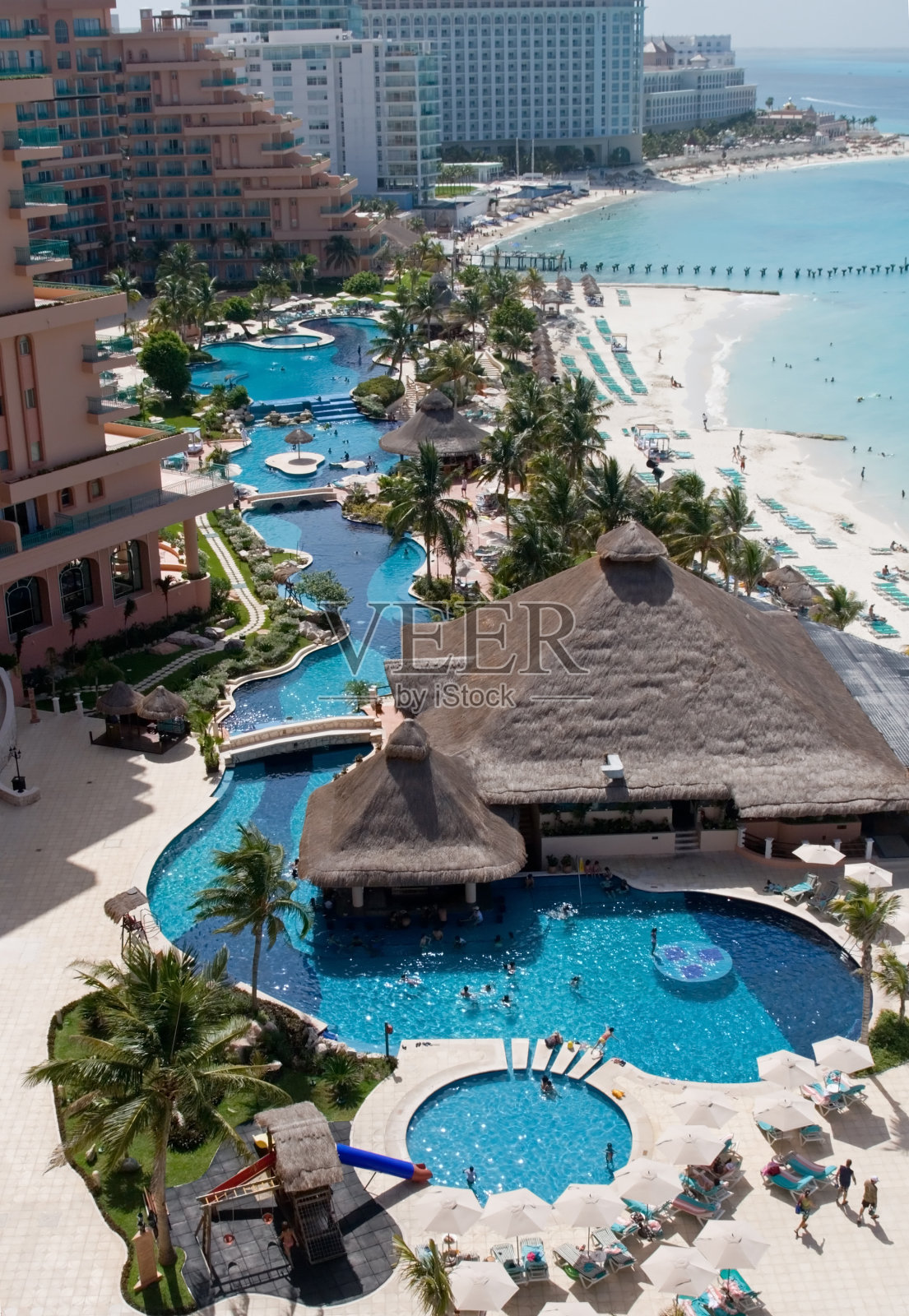 加勒比海度假酒店照片摄影图片