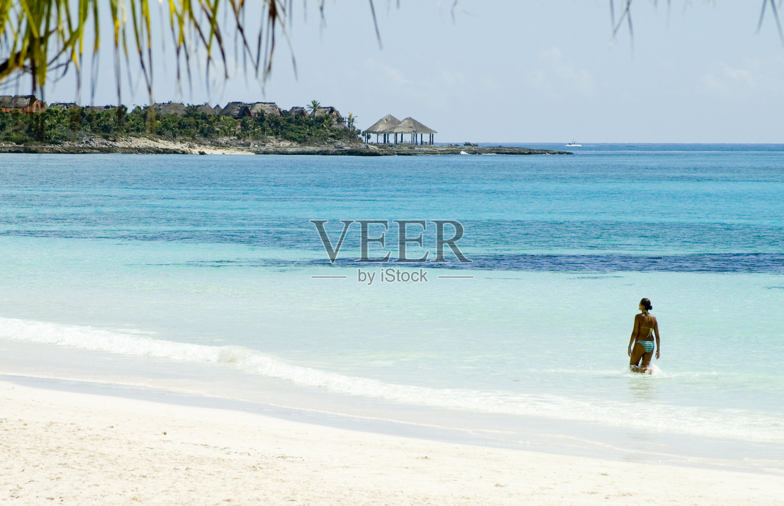 加勒比海的女人照片摄影图片