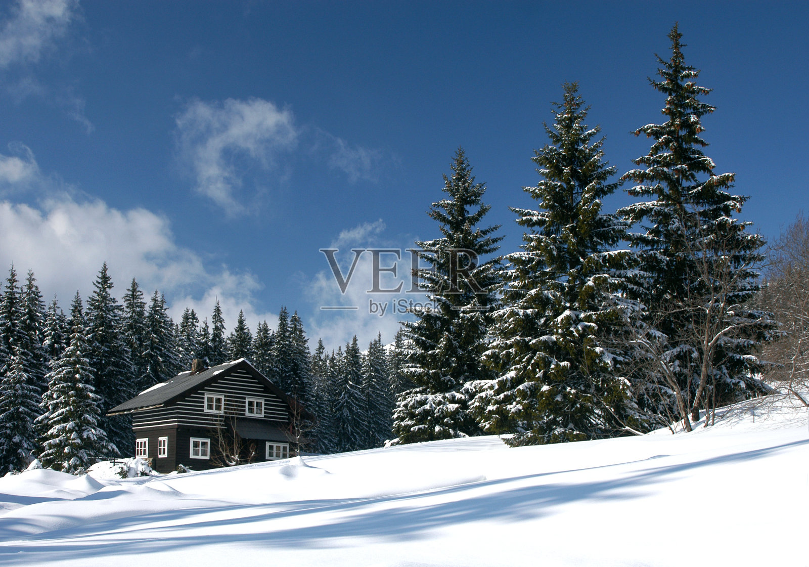 滑雪胜地的避难所照片摄影图片
