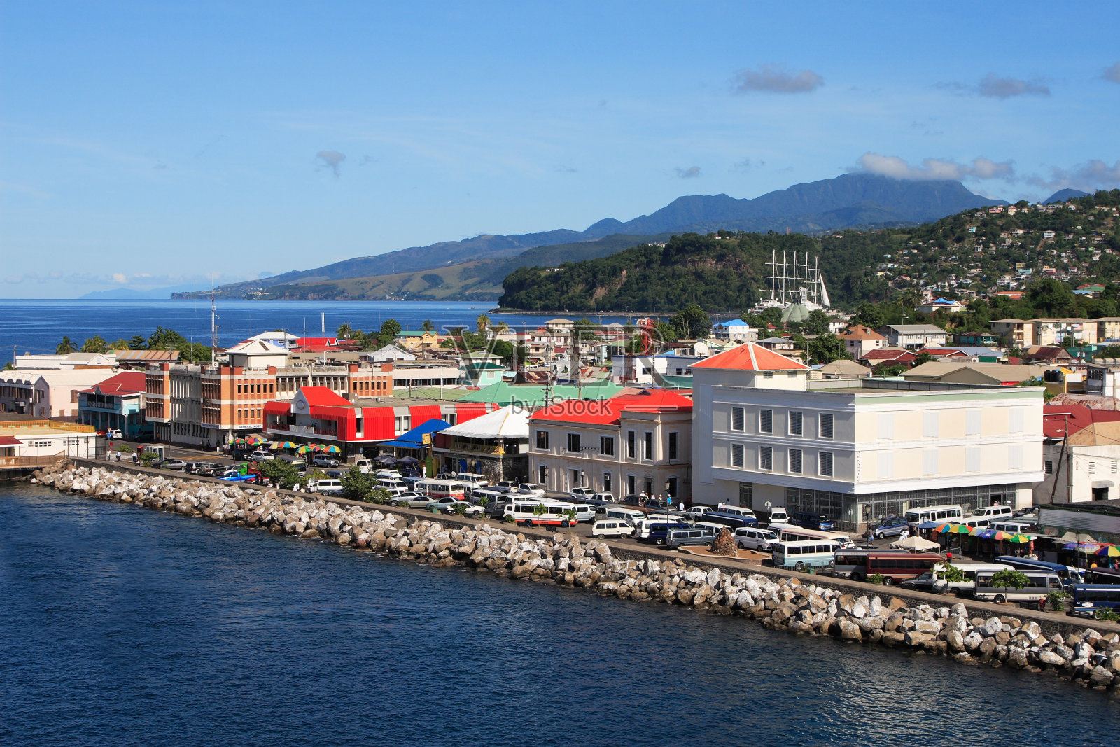 加勒比城市照片摄影图片