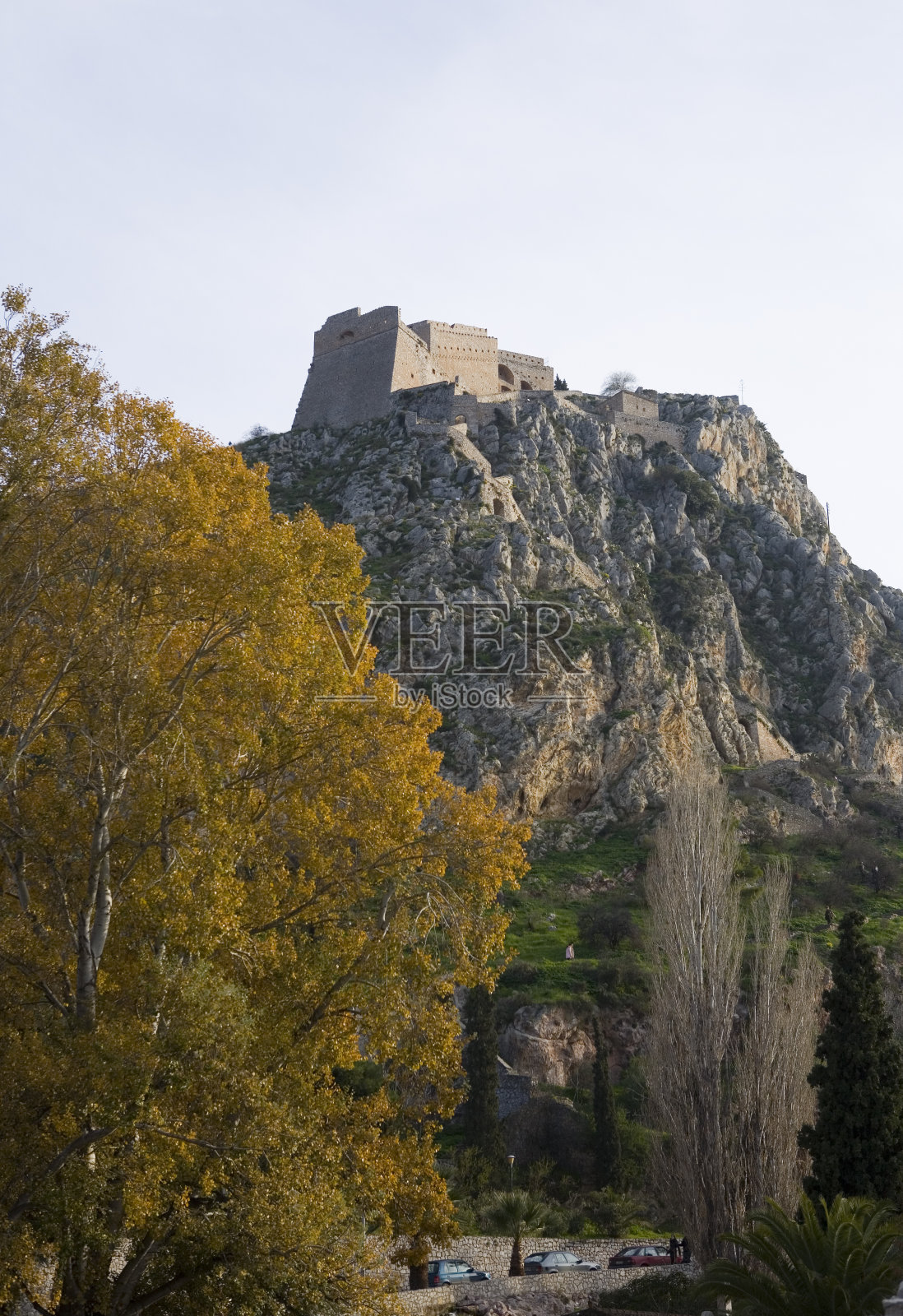 希腊纳夫普利奥的帕拉米迪城堡照片摄影图片