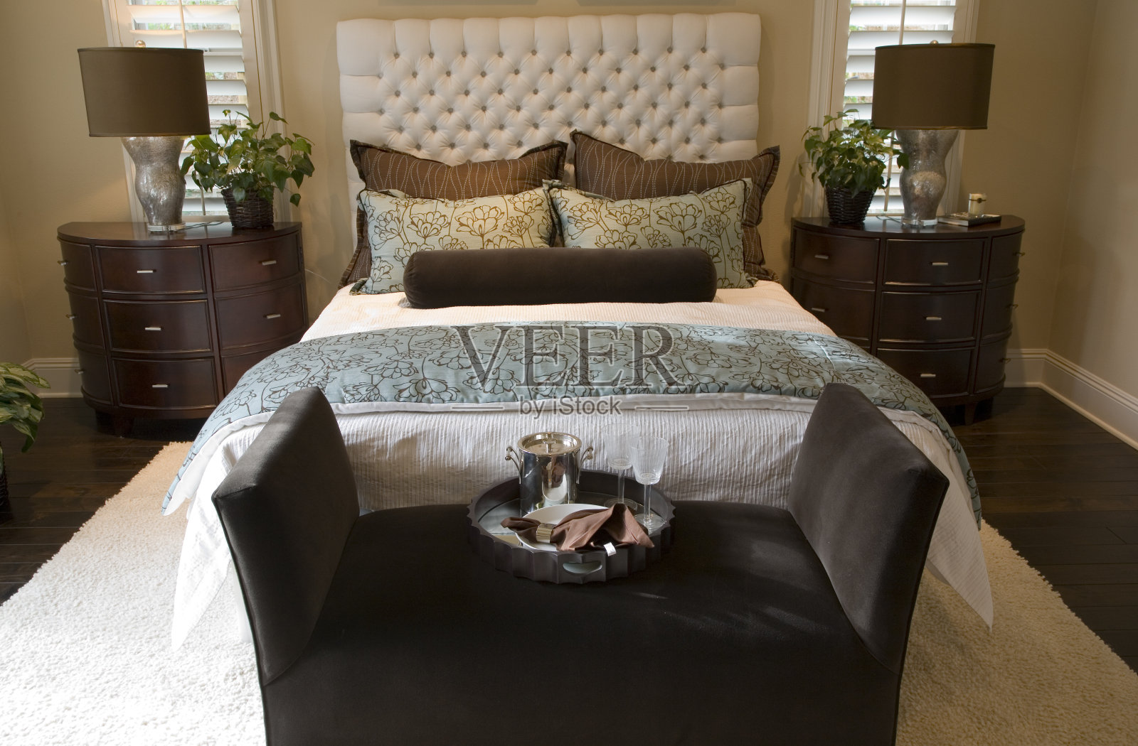 豪华住宅卧室照片摄影图片