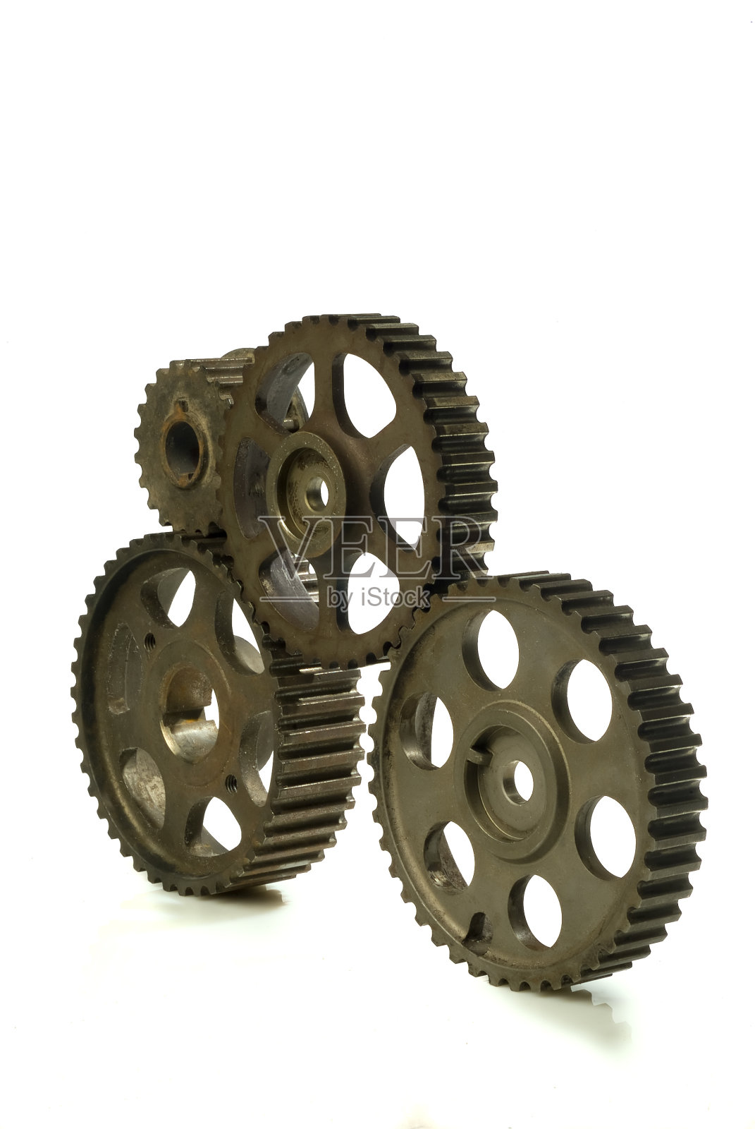 齿轮上的白色照片摄影图片