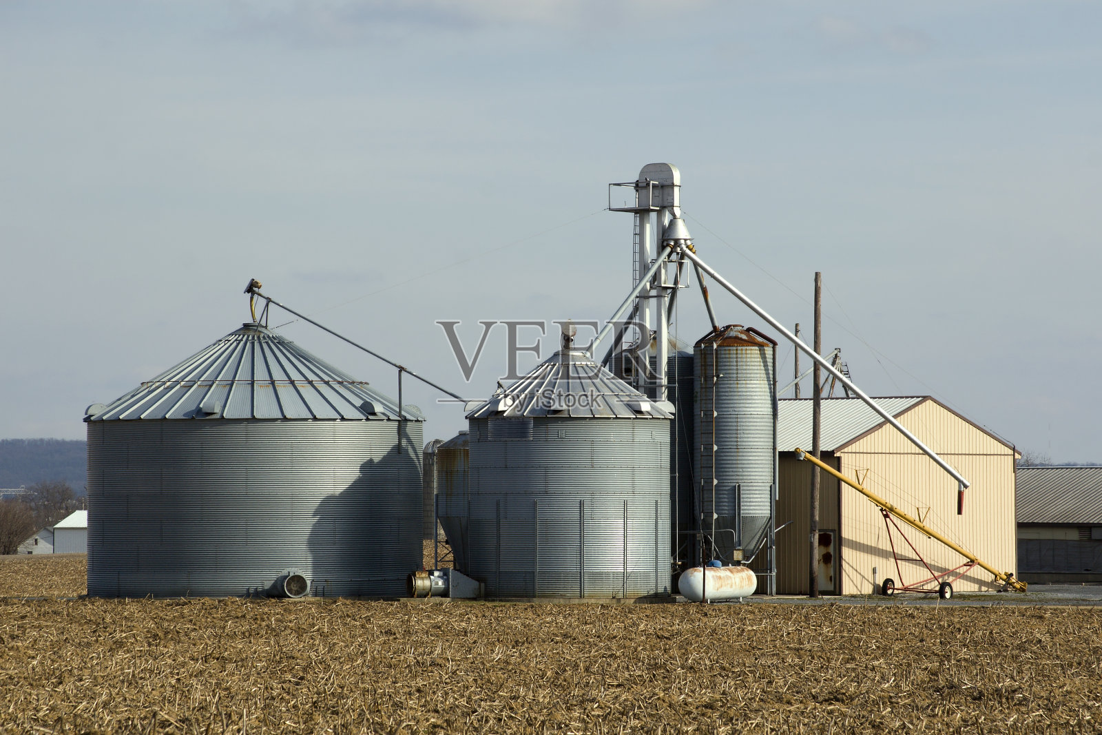 粮食筒仓照片摄影图片