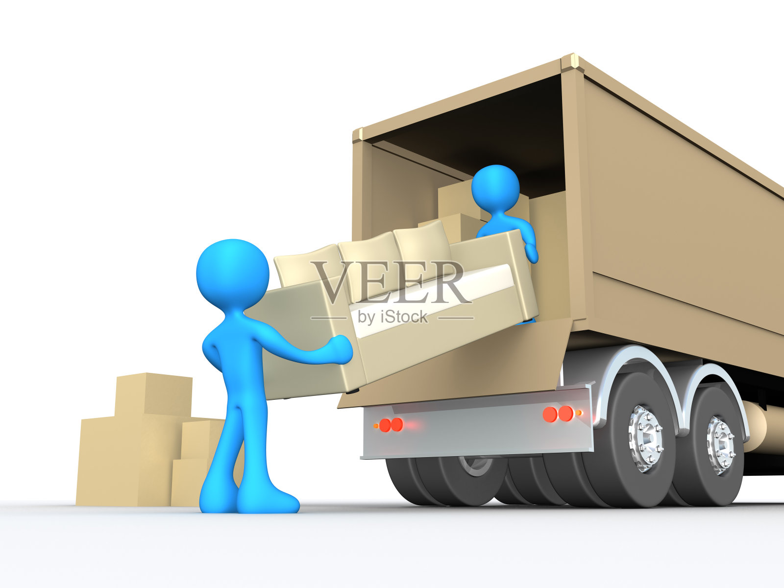 矢量插图搬家公司的行动照片摄影图片