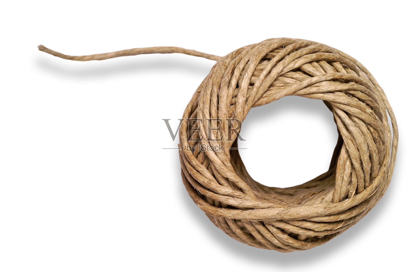 麻绳-带有剪切路径的线球照片摄影图片