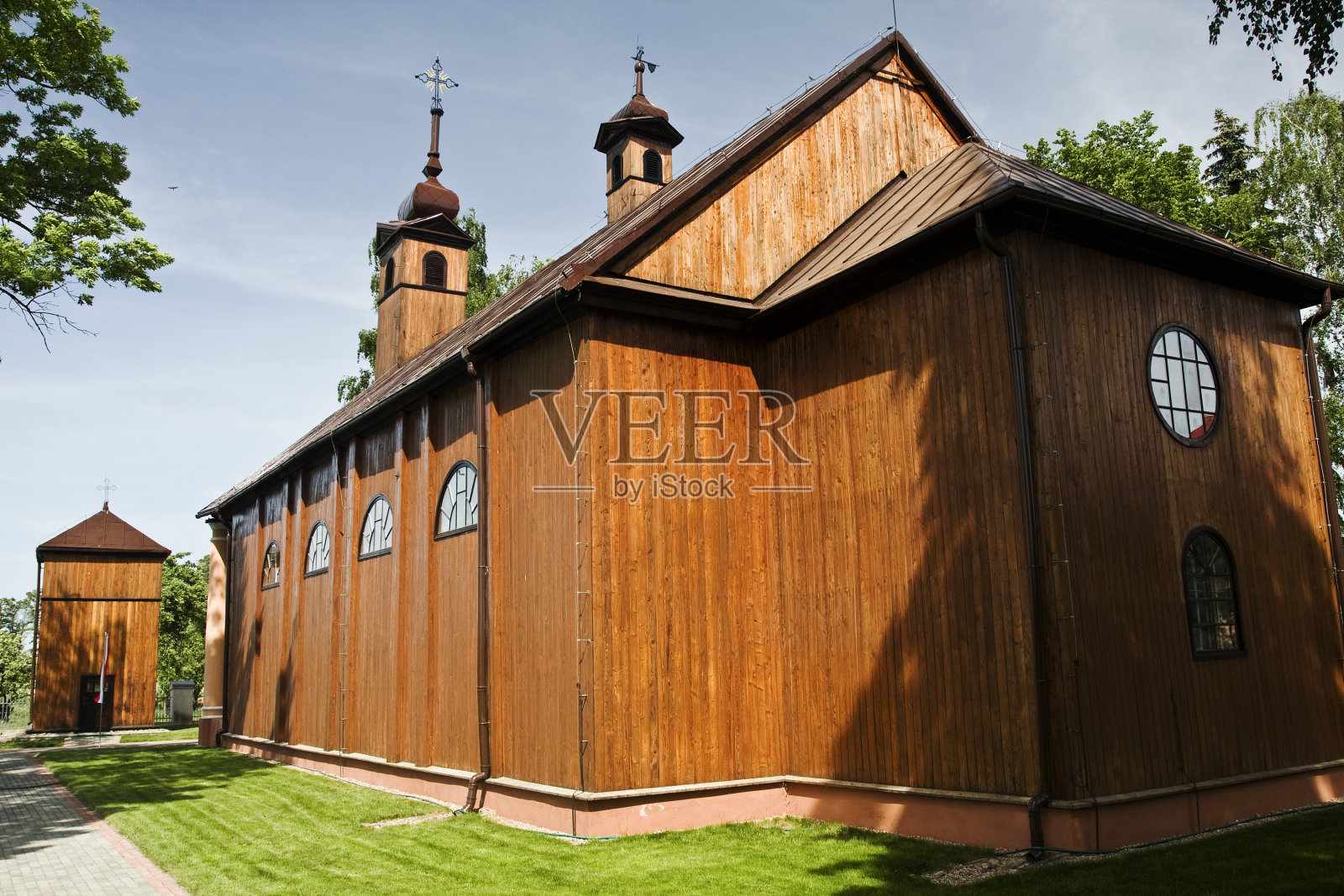 木制教堂-神之手照片摄影图片