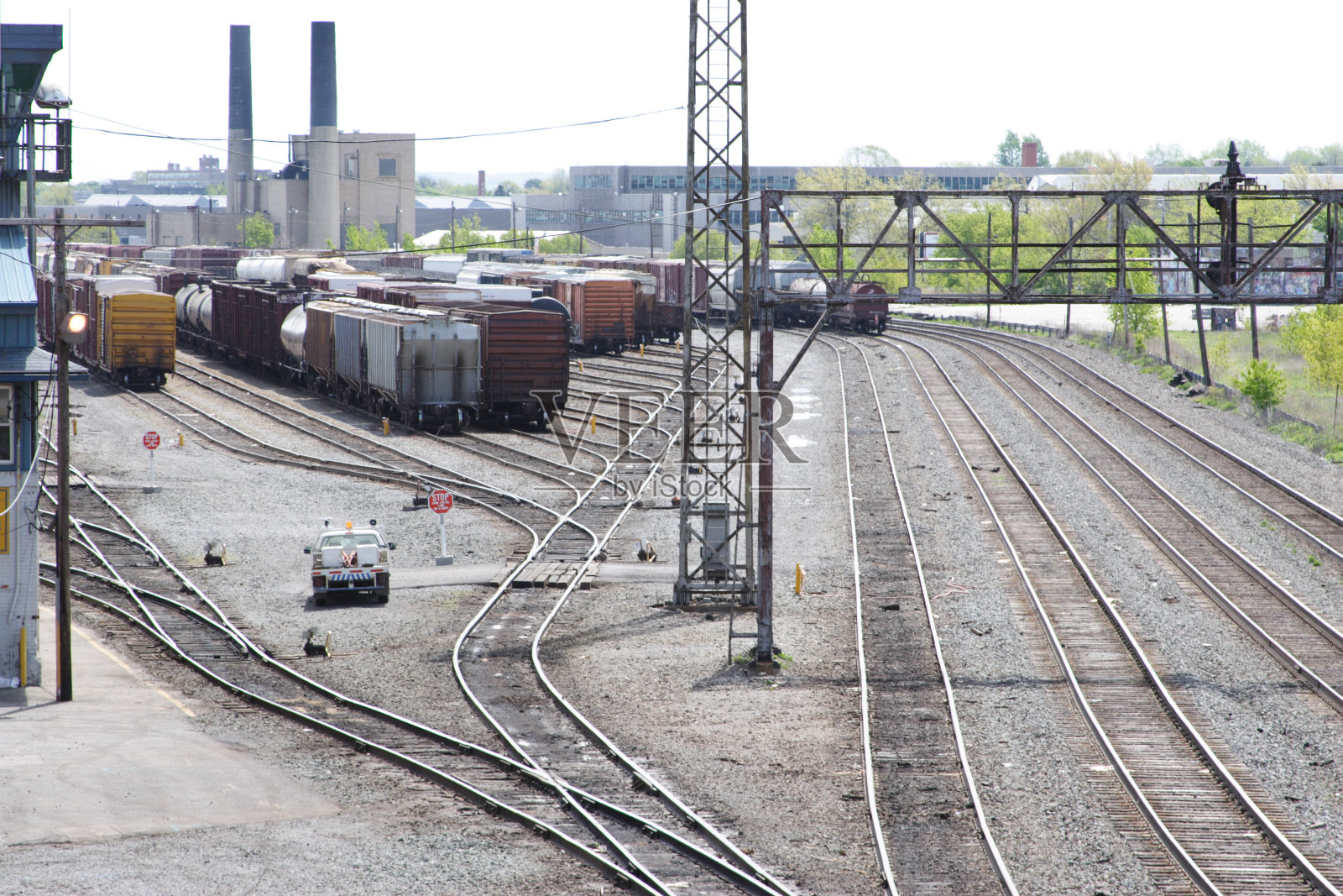 铁路股票的院子里照片摄影图片