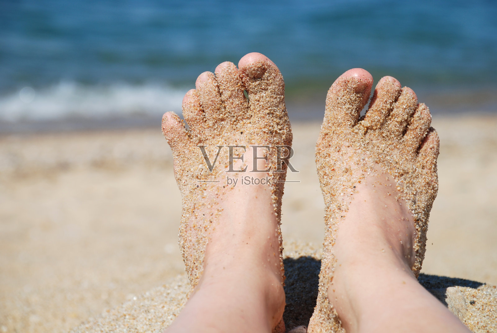 脚用沙子照片摄影图片