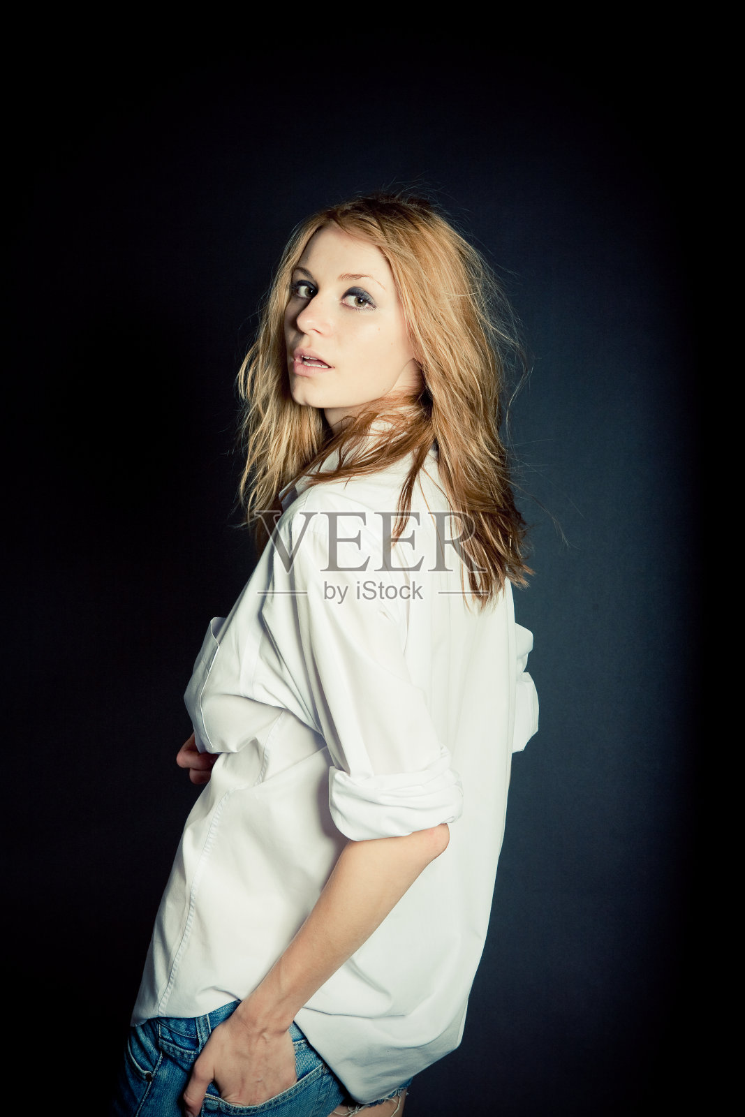 性感年轻女人的肖像照片摄影图片