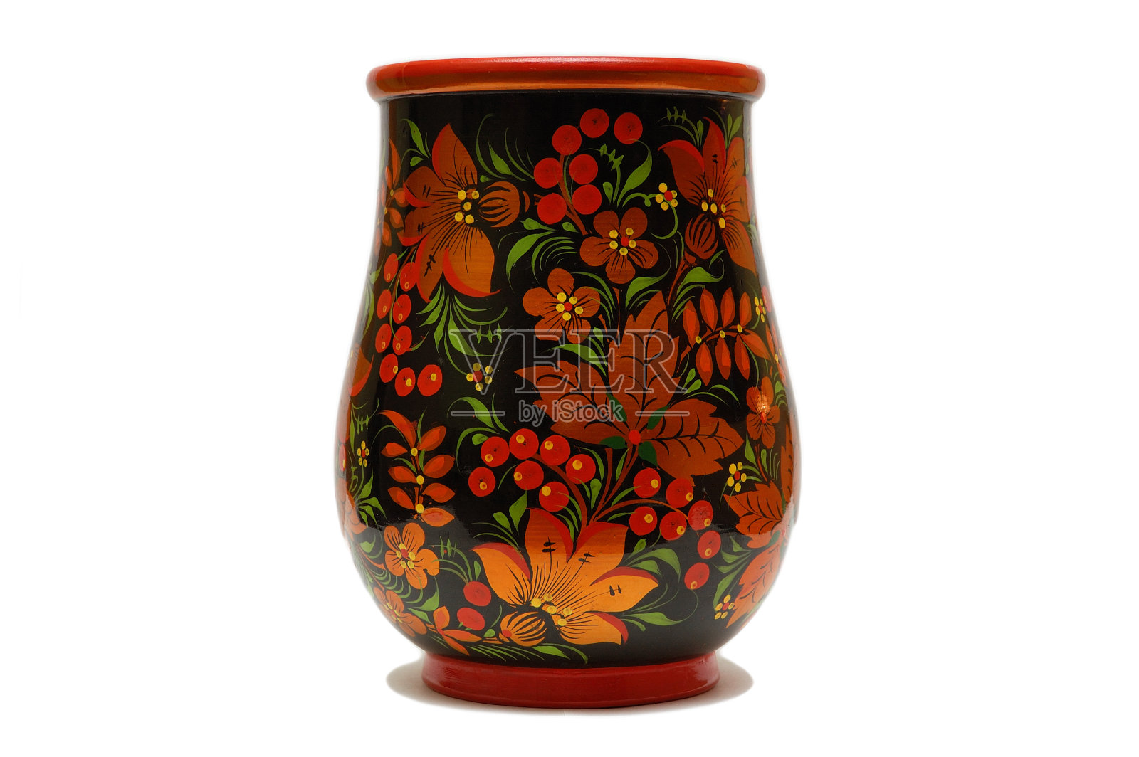 孤立的木壶照片摄影图片