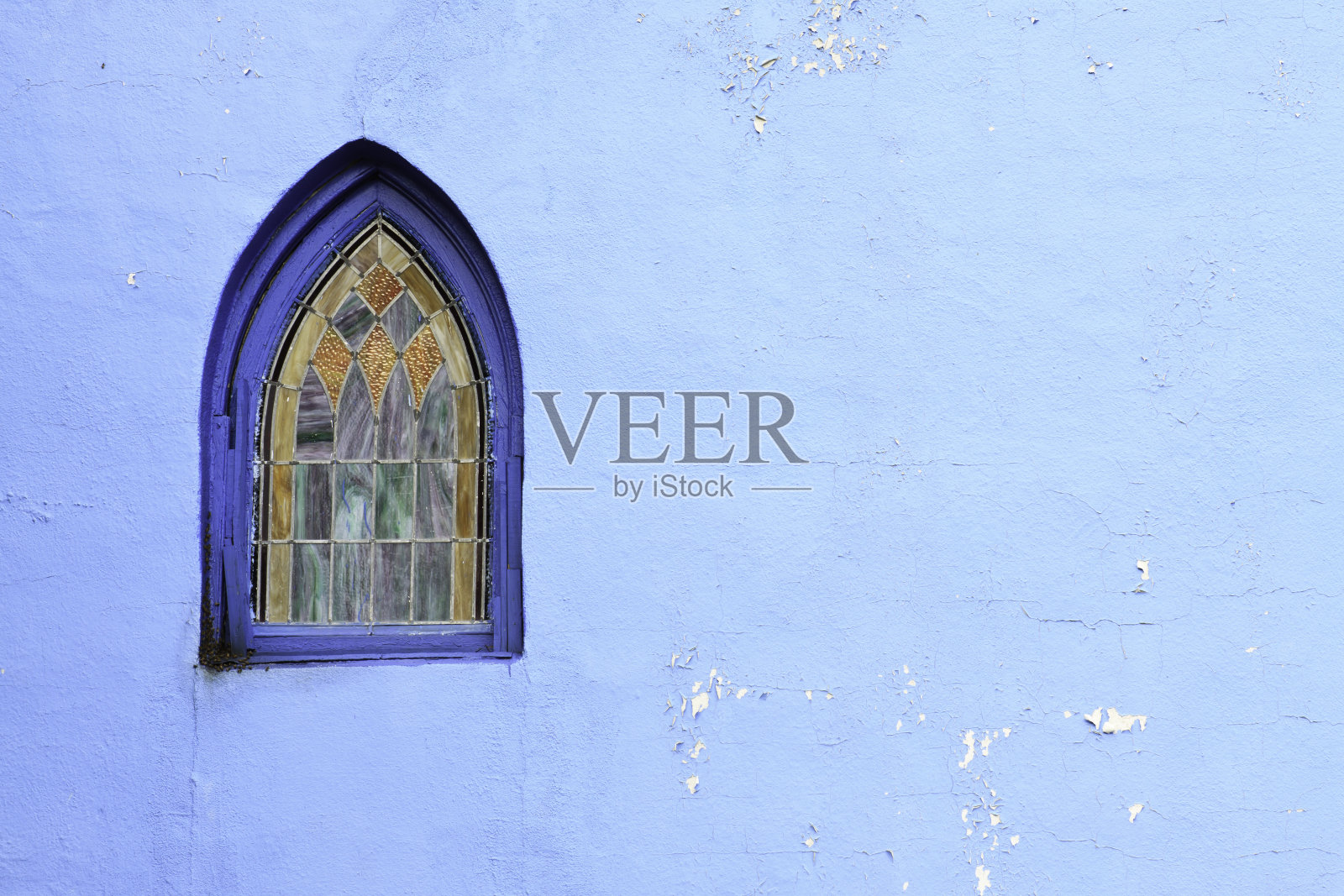 旧的小彩色玻璃窗照片摄影图片