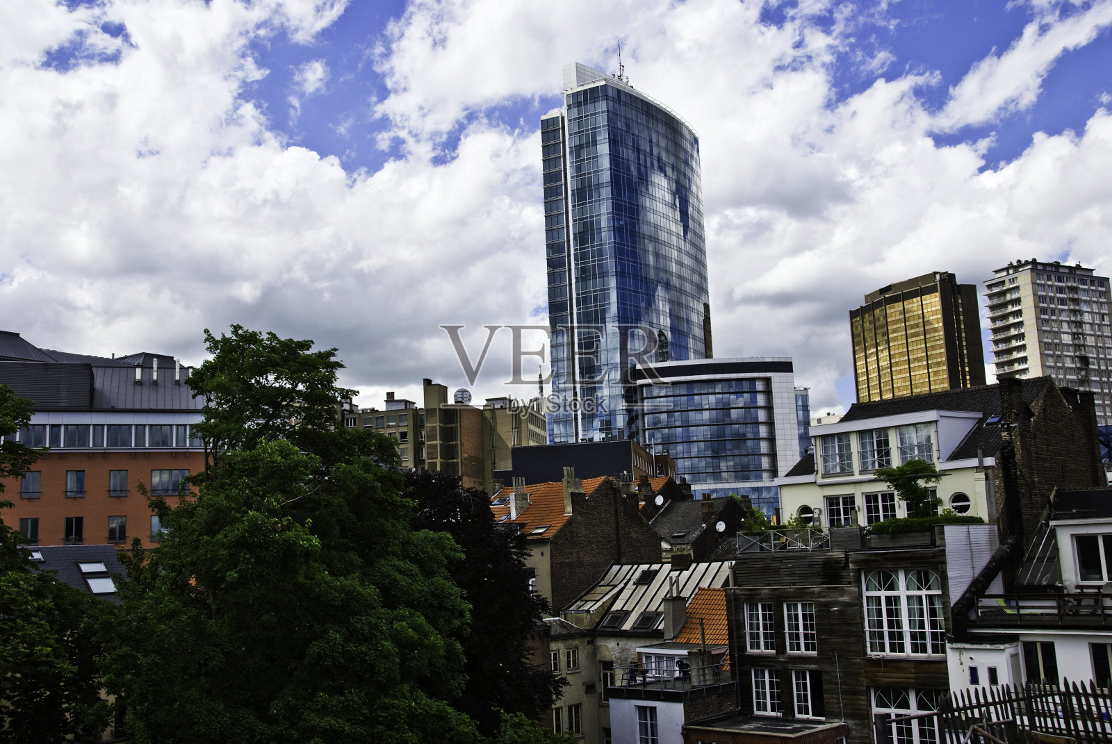 比利时布鲁塞尔，Madou街区照片摄影图片