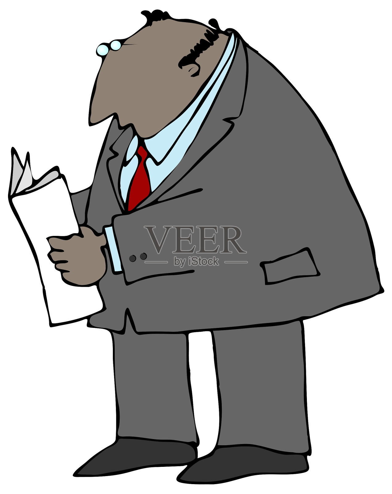 读报纸的商人设计元素图片