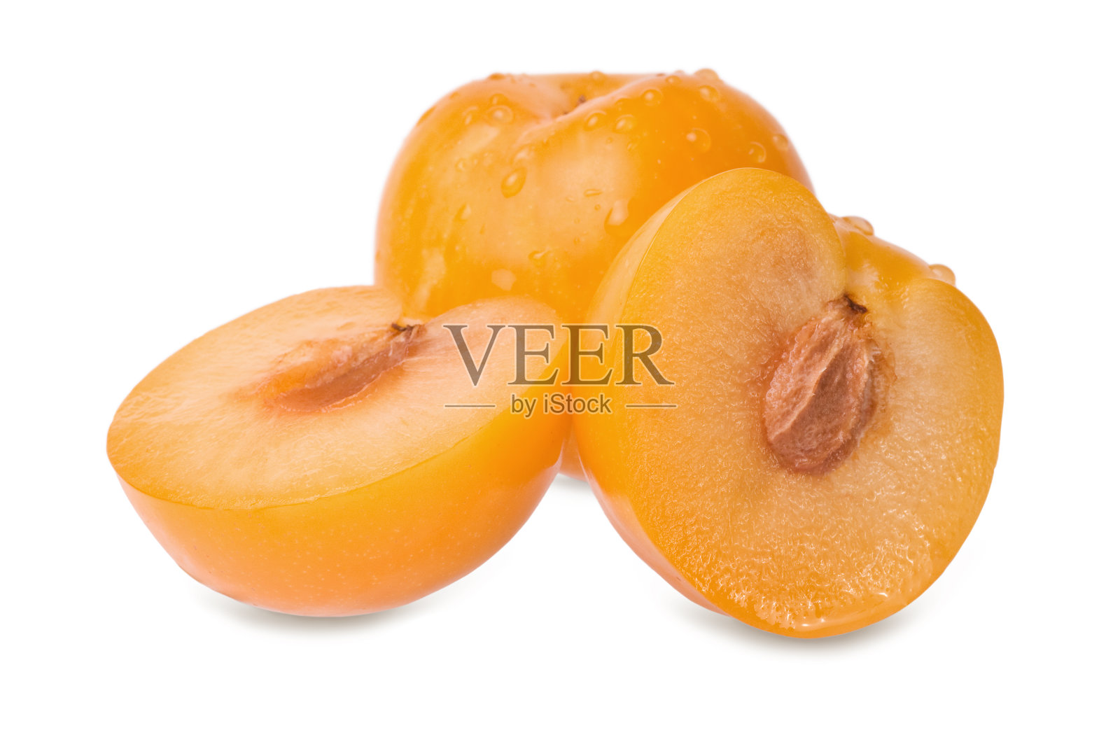 切片黄李子照片摄影图片