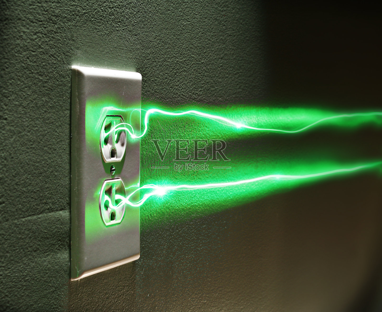 家用电器插座的绿色能源照片摄影图片