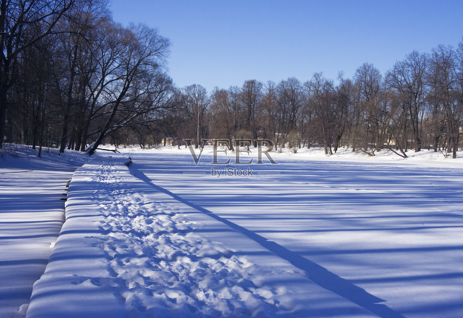 2月份的池塘照片摄影图片