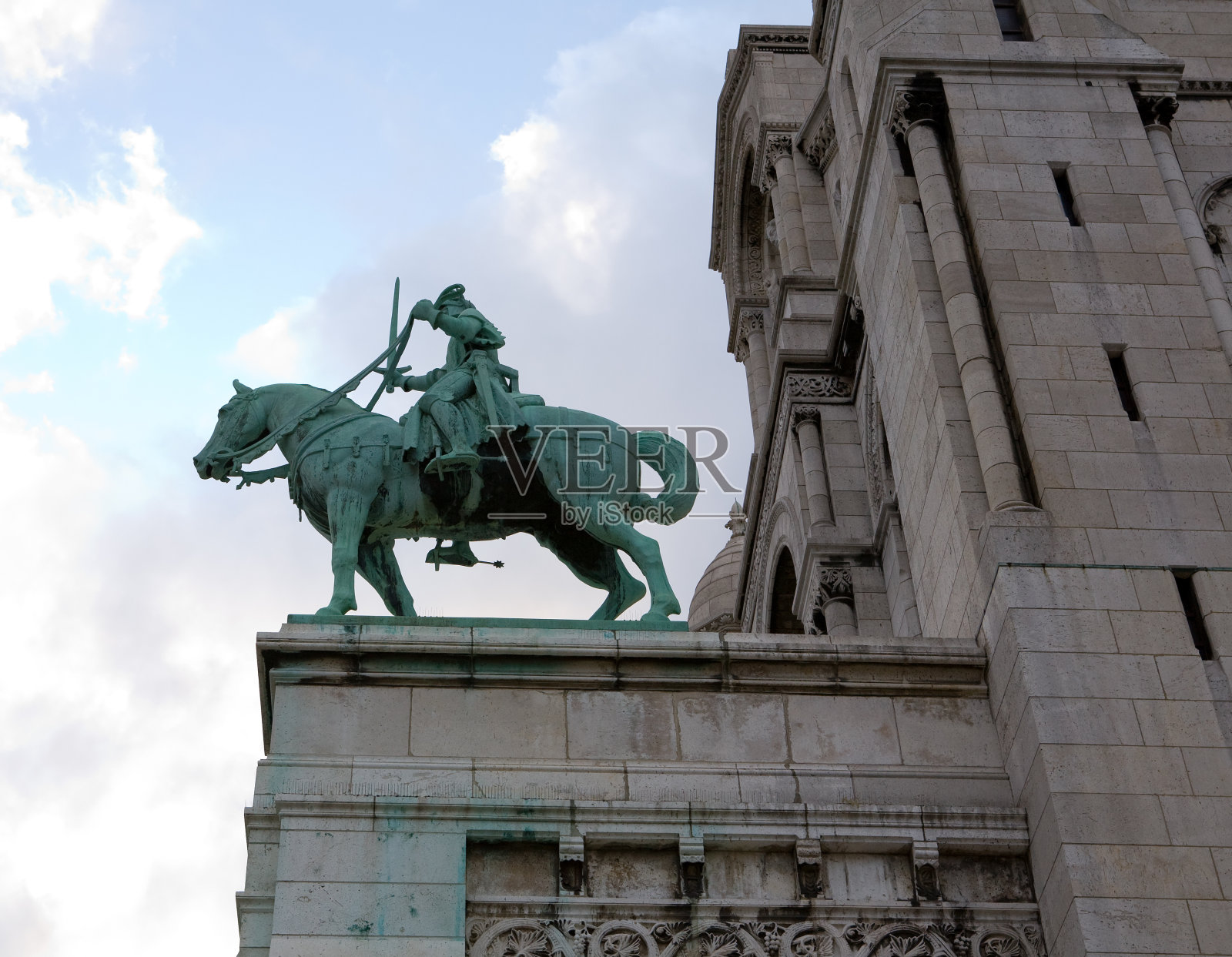 圣心大教堂骑士雕像照片摄影图片