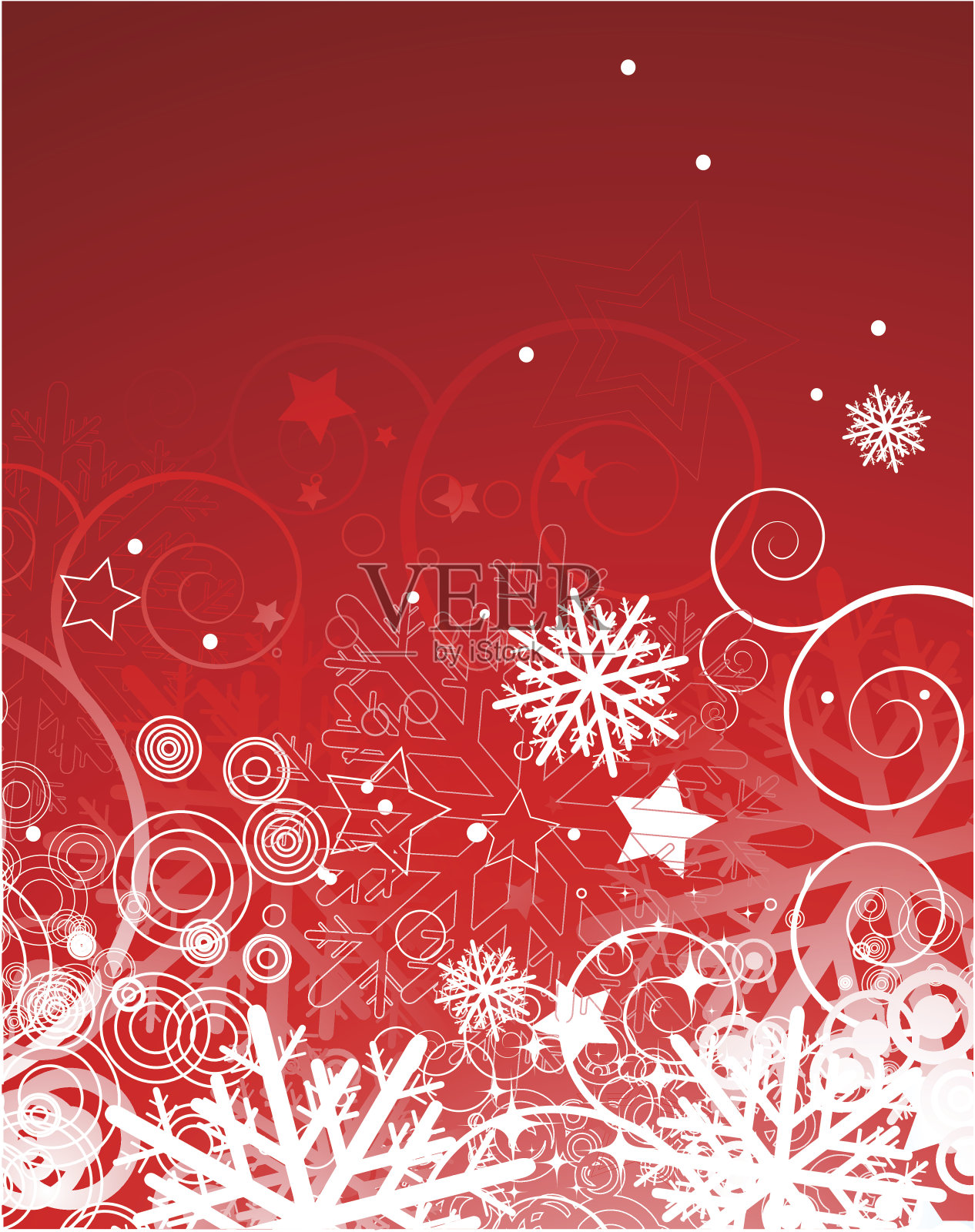 红色圣诞垂直背景设计模板素材