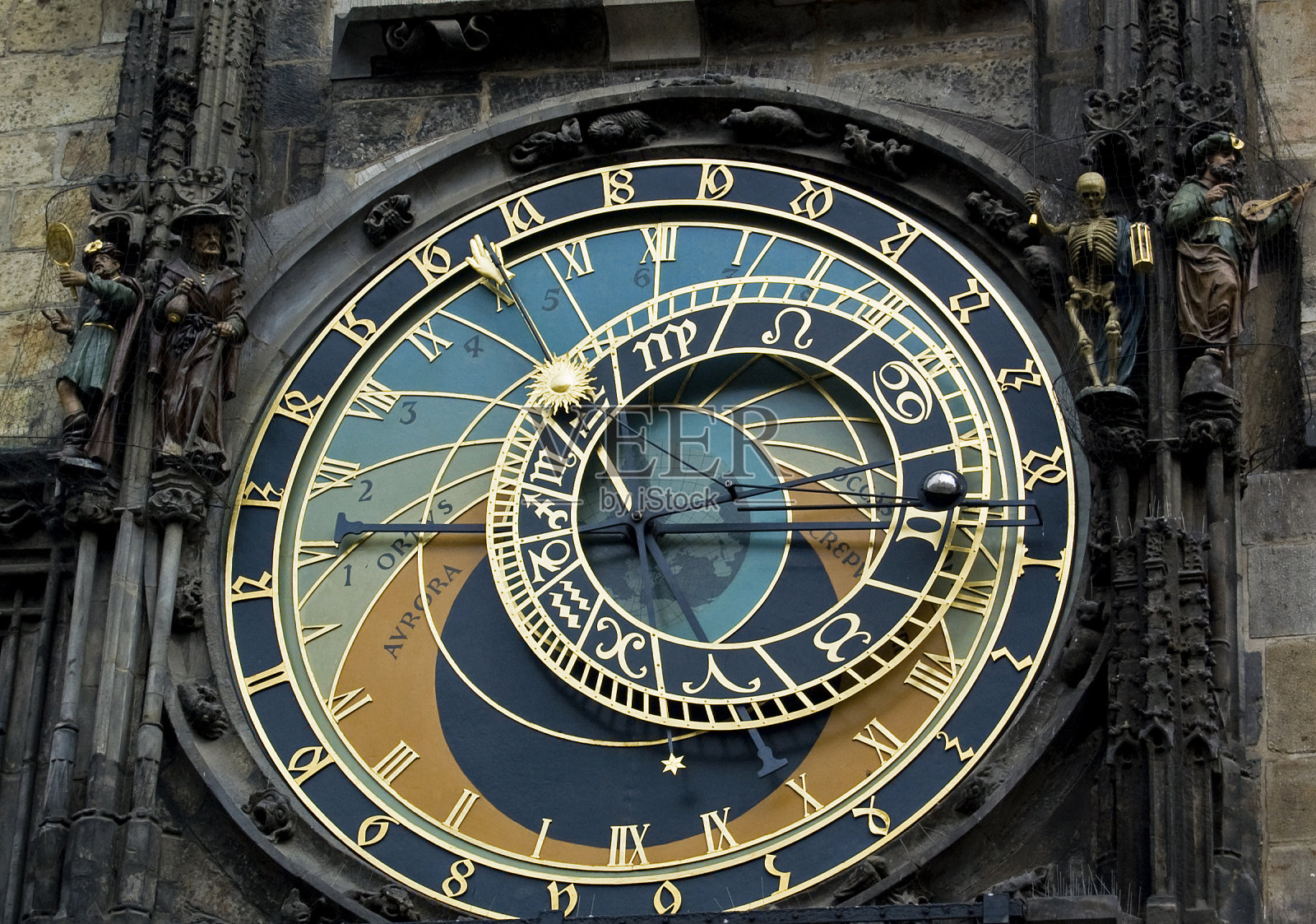 布拉格天文钟照片摄影图片