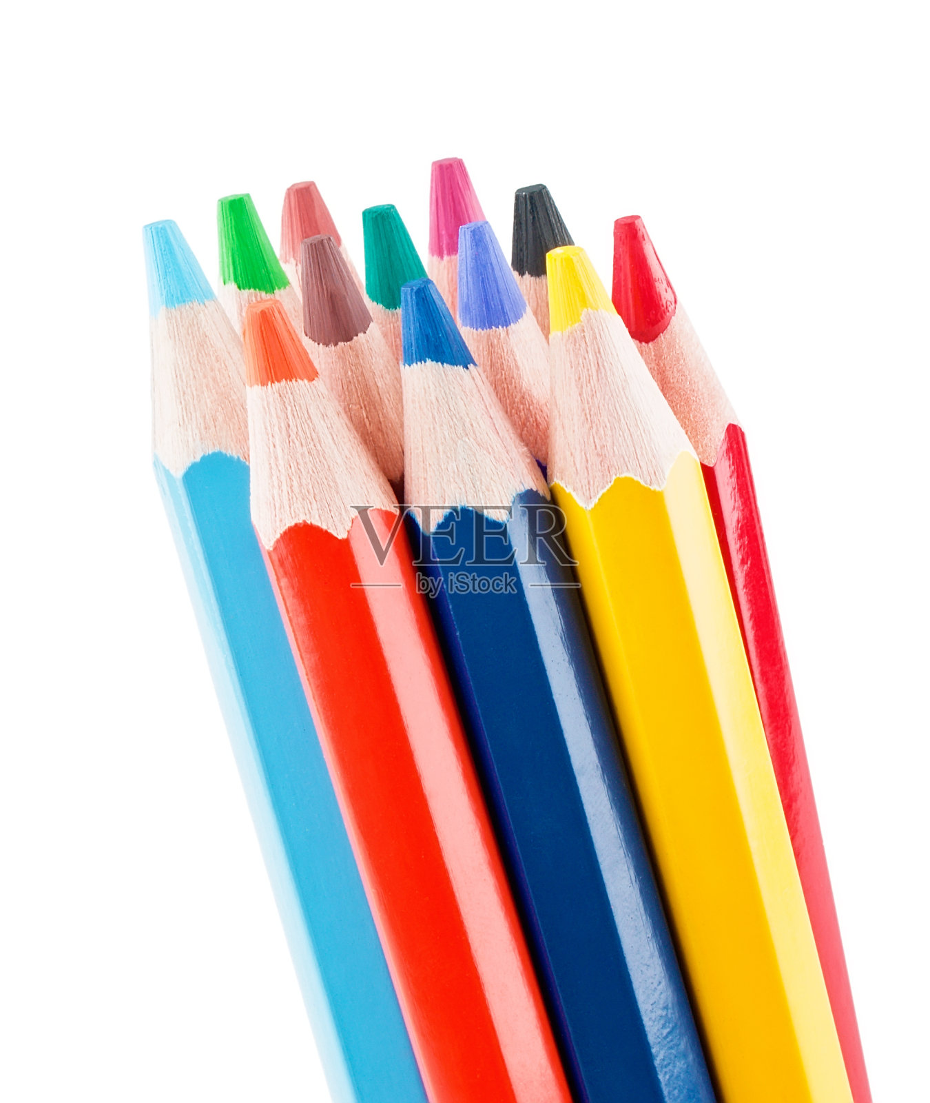 多色铅笔照片摄影图片