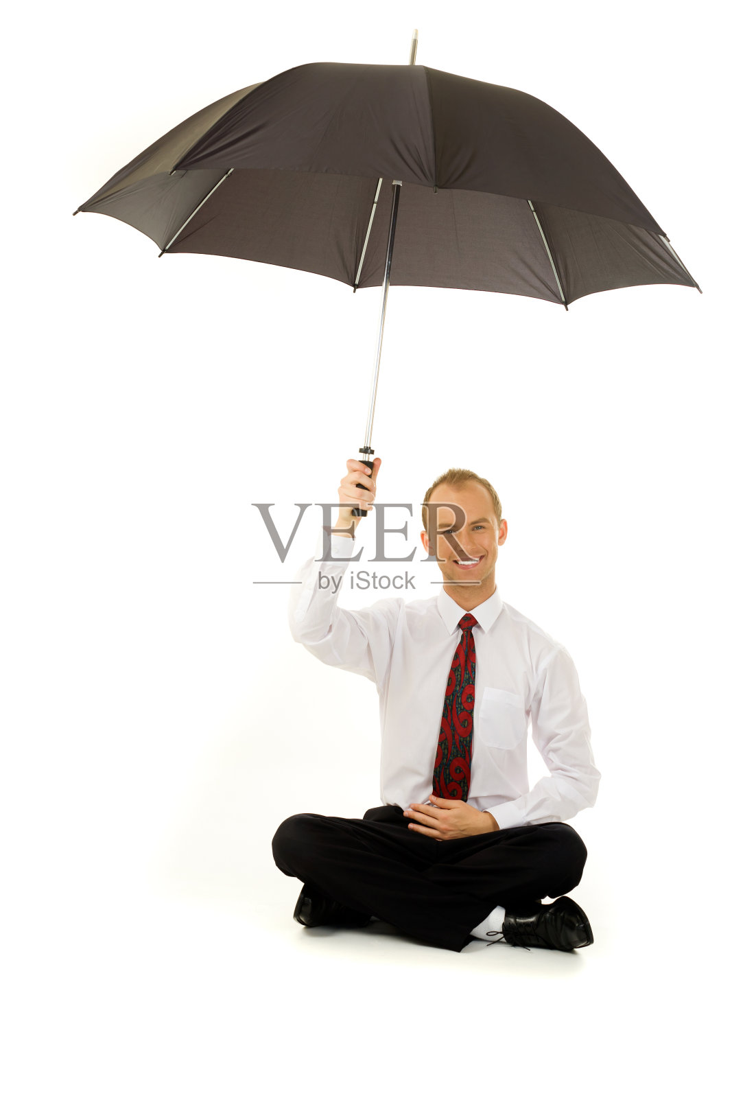 商人和雨伞照片摄影图片