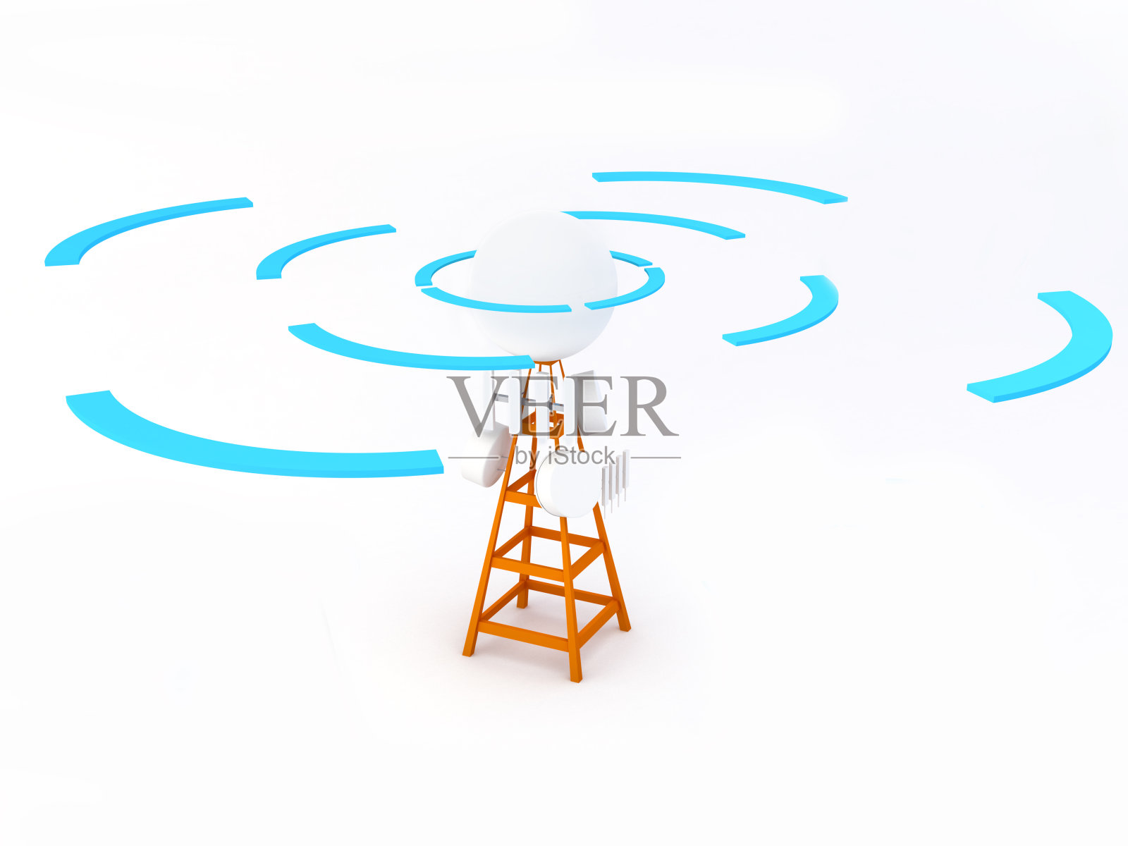 细胞phoneTower插画图片素材