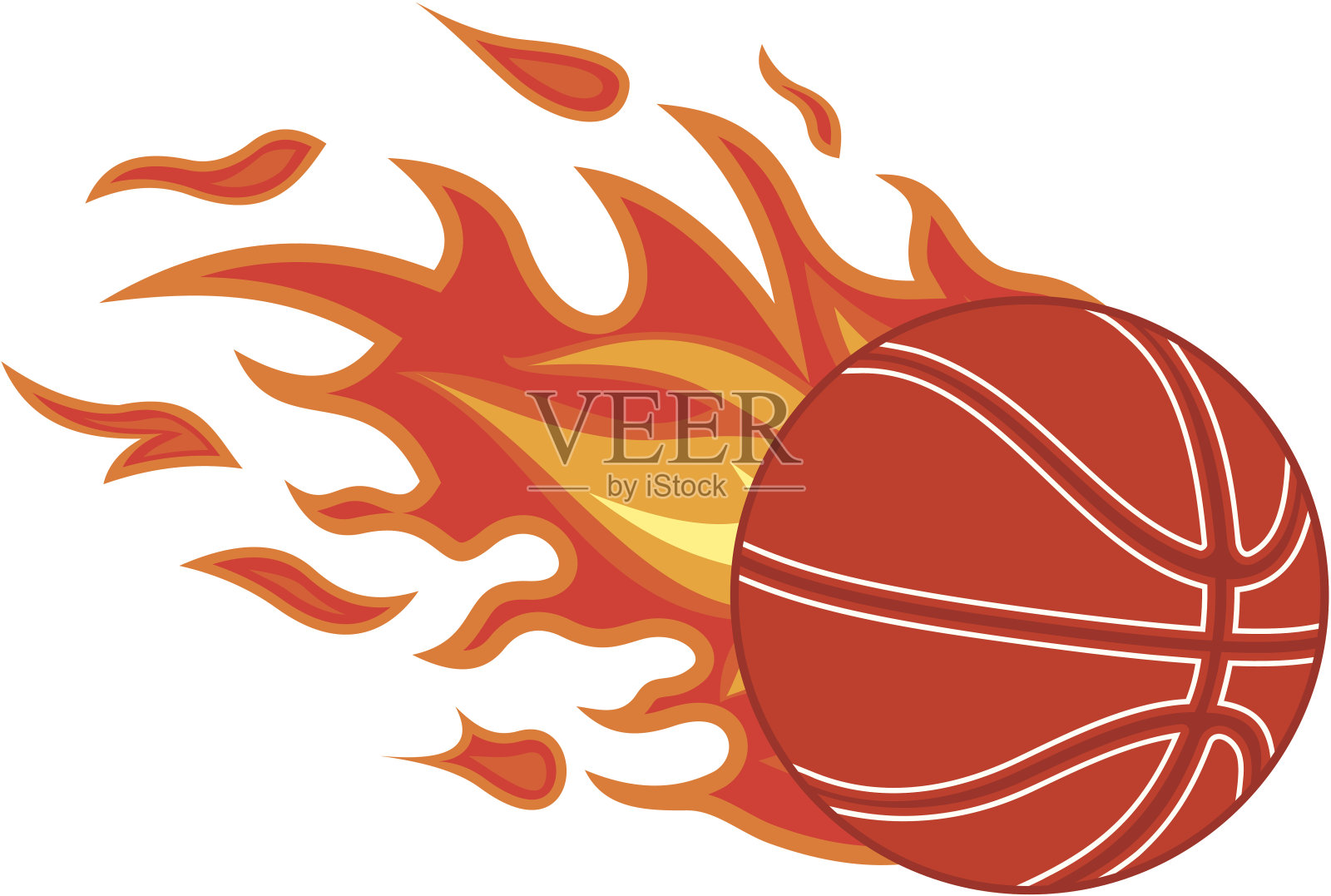 篮球火设计元素图片