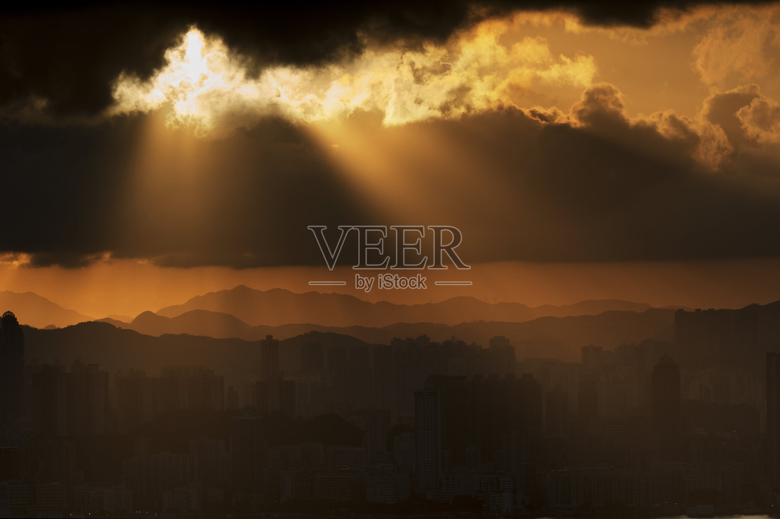 香港的天际线照片摄影图片