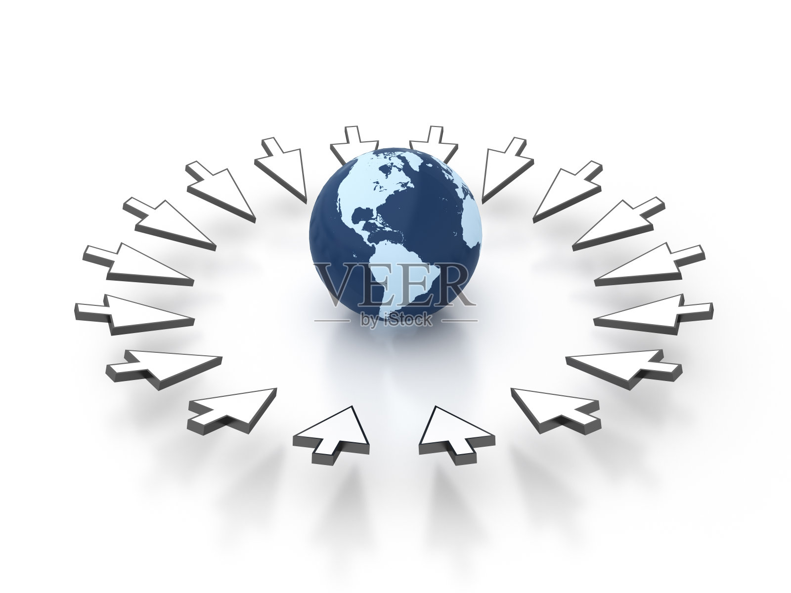 用白箭瞄准地球照片摄影图片