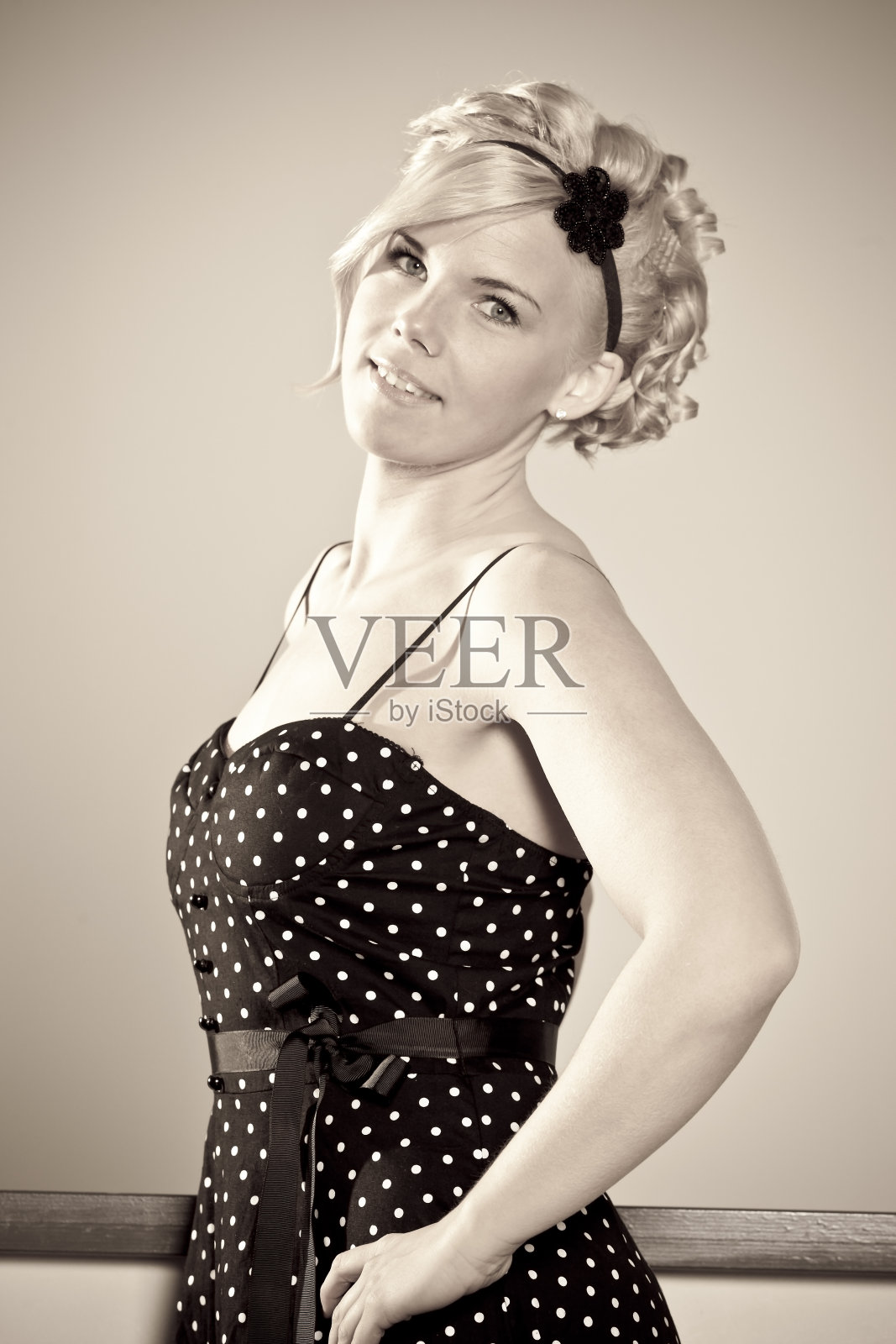 复古的女孩照片摄影图片