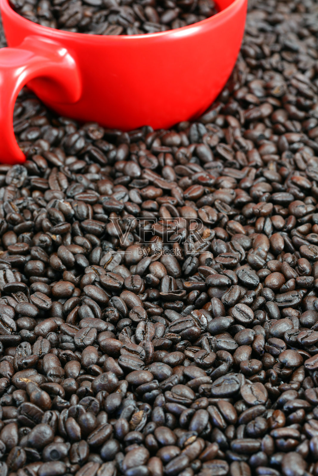 咖啡杯和豆子照片摄影图片