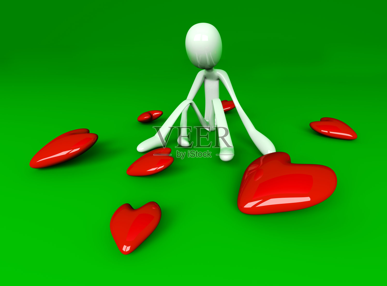 害相思病的插画图片素材