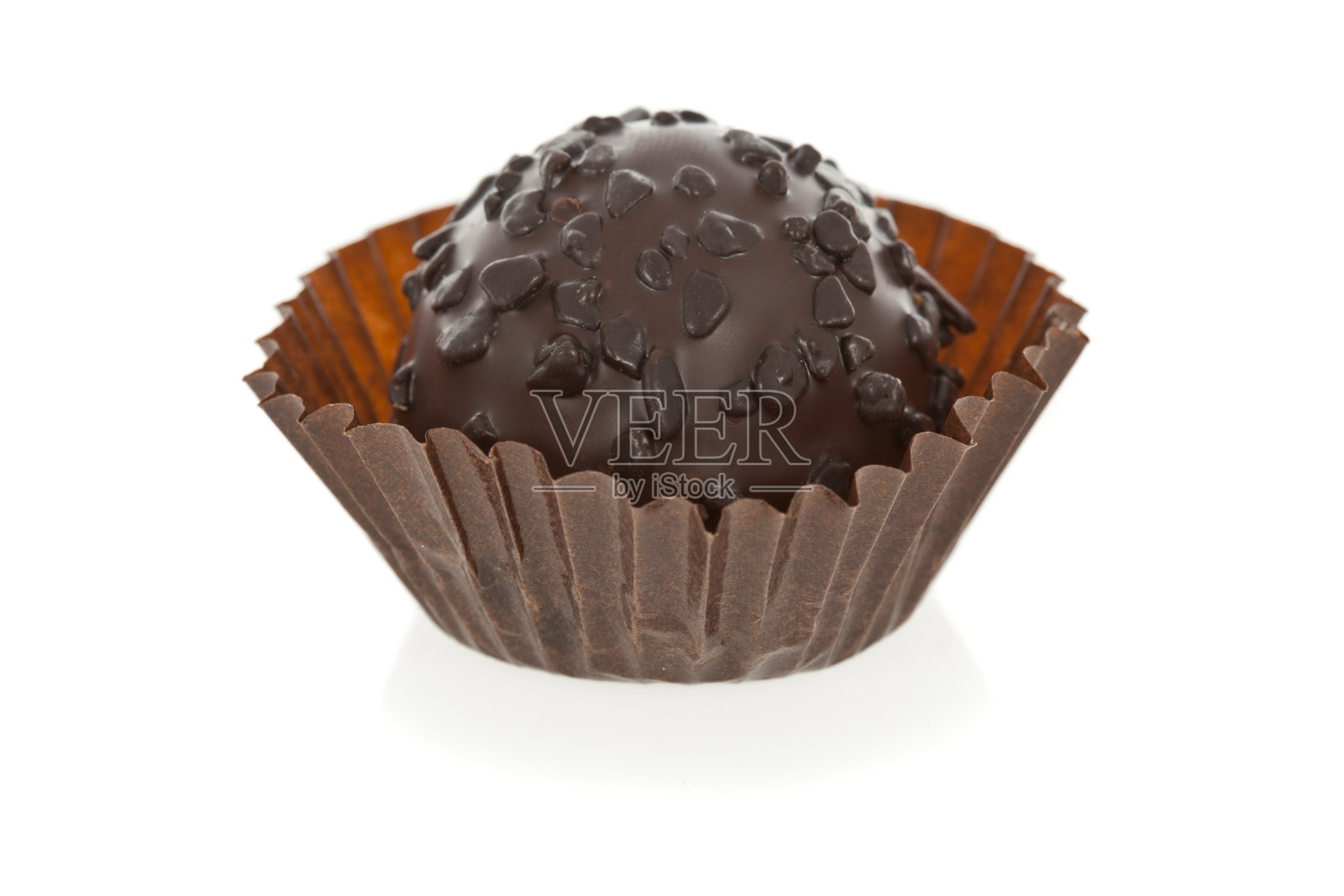 美味的松露巧克力孤立的白色照片摄影图片