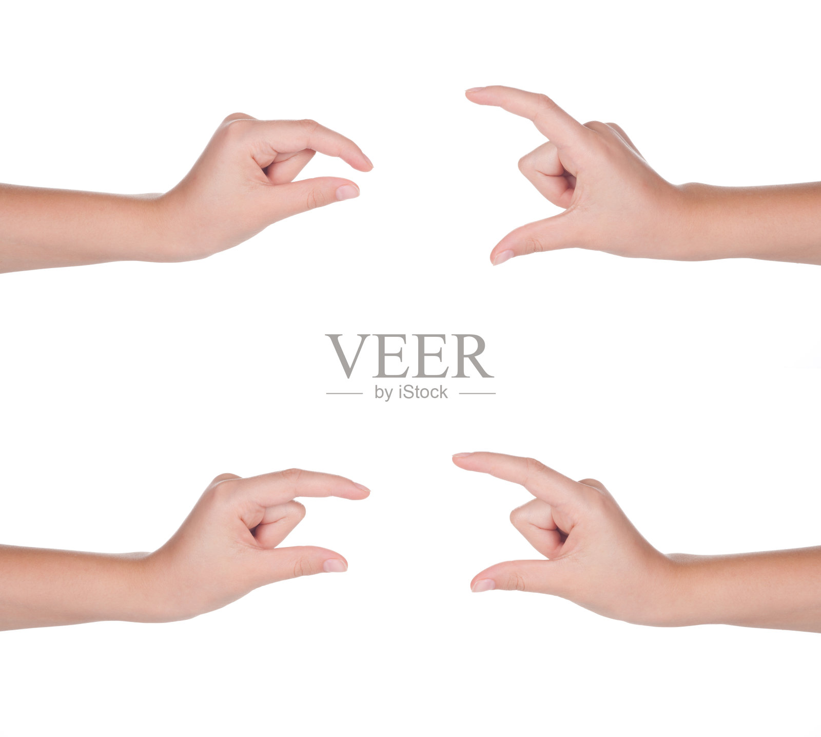 手势定格，孤立上白照片摄影图片