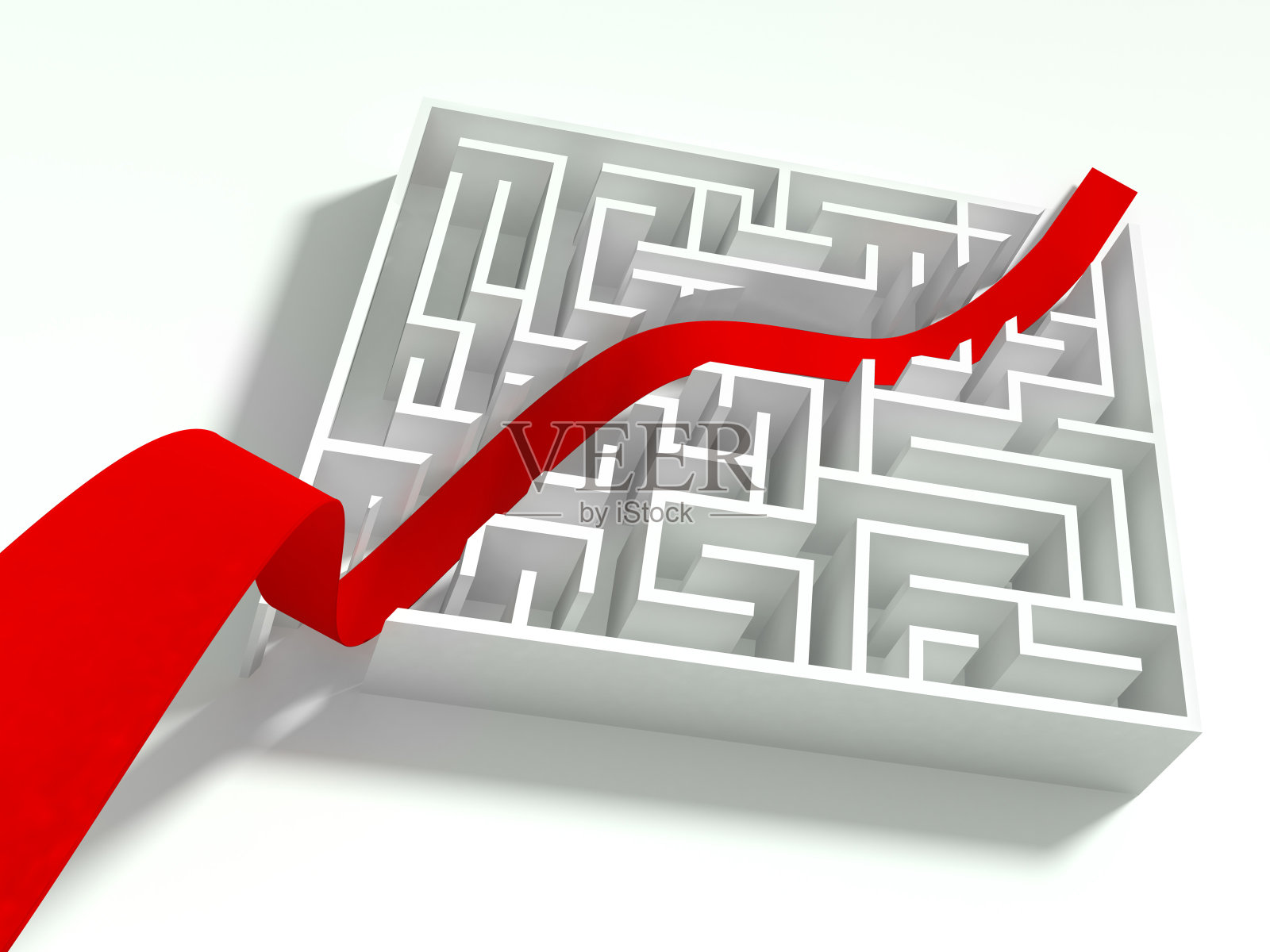 红丝带迷宫设计元素图片