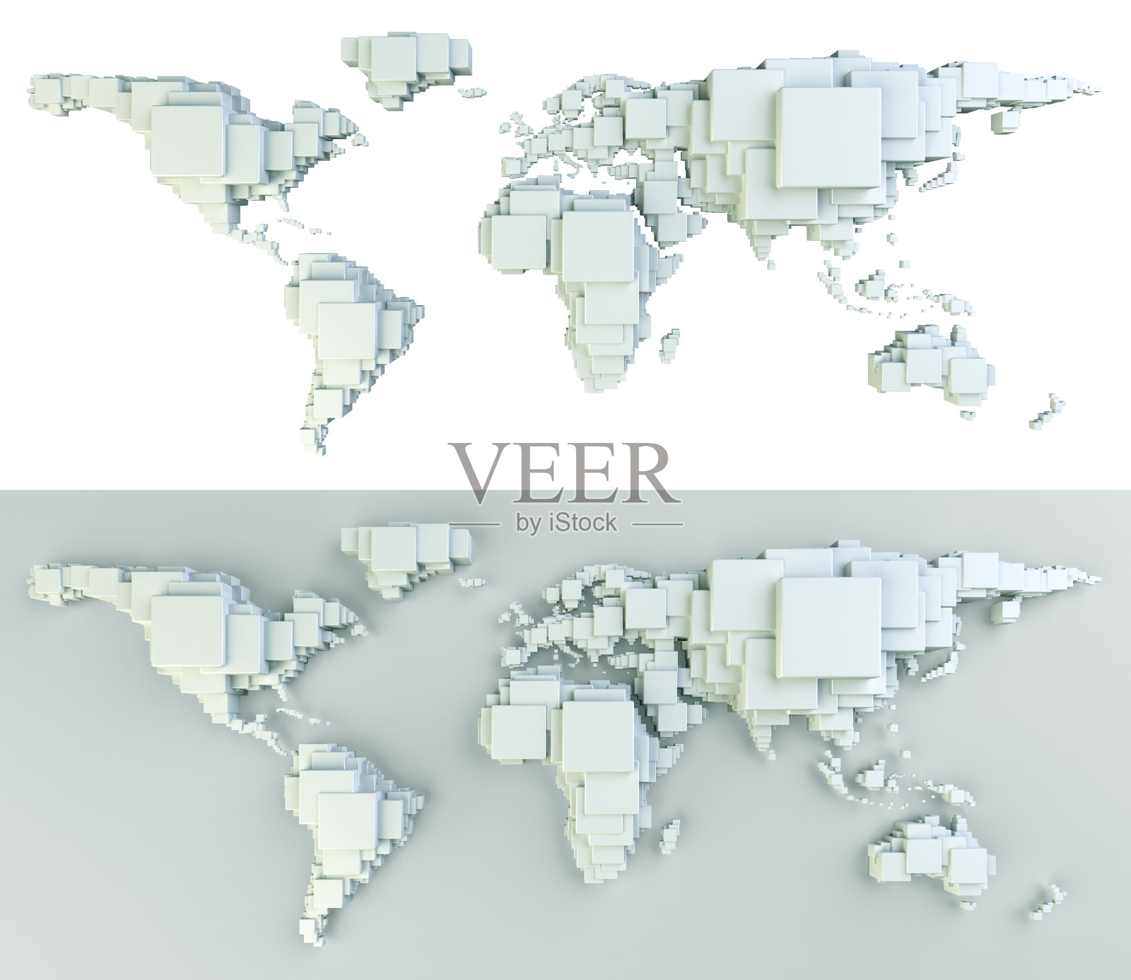 积木世界插画图片素材