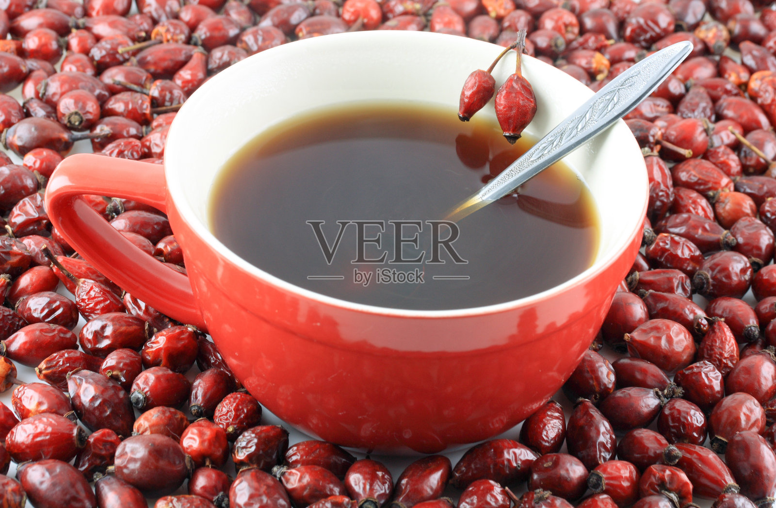 红杯茶照片摄影图片