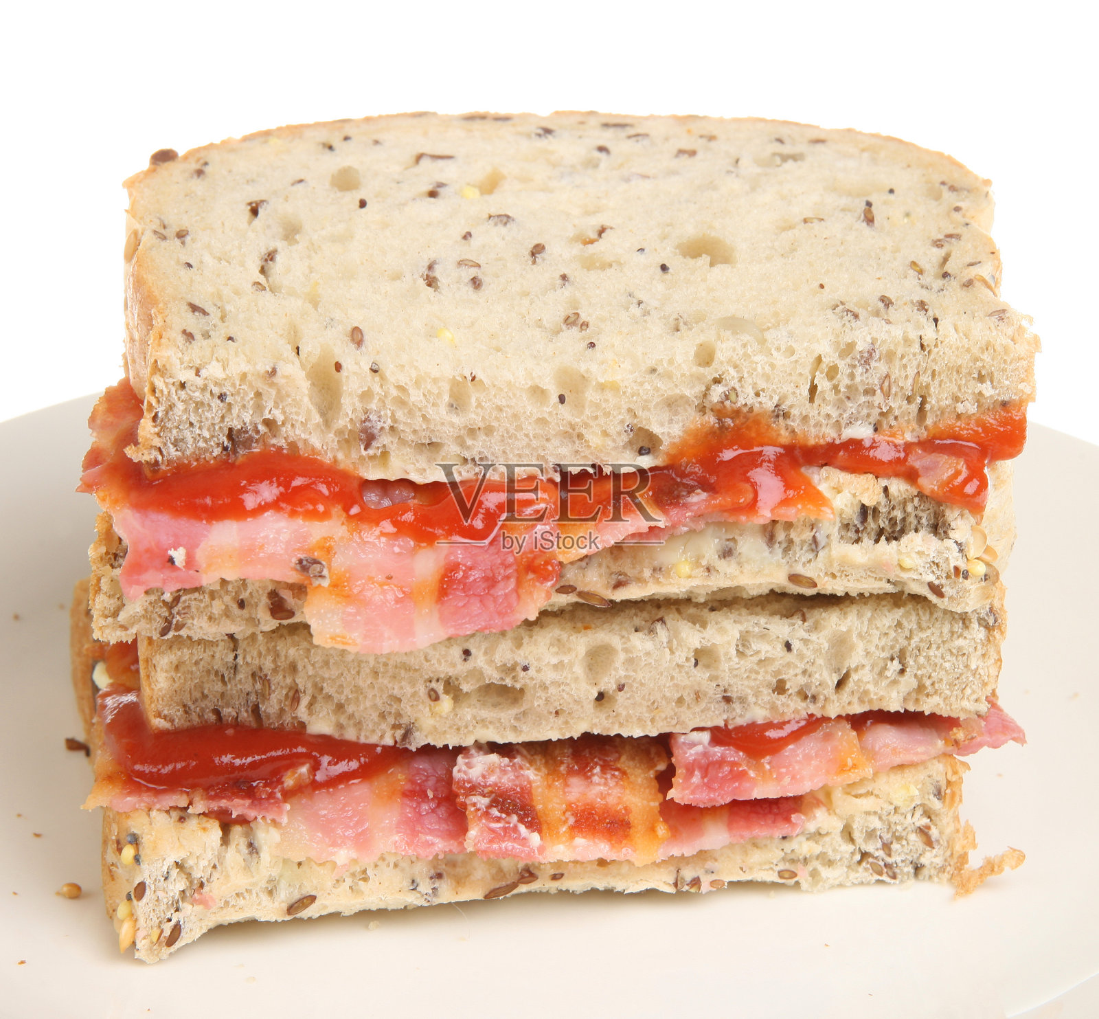 熏肉三明治照片摄影图片