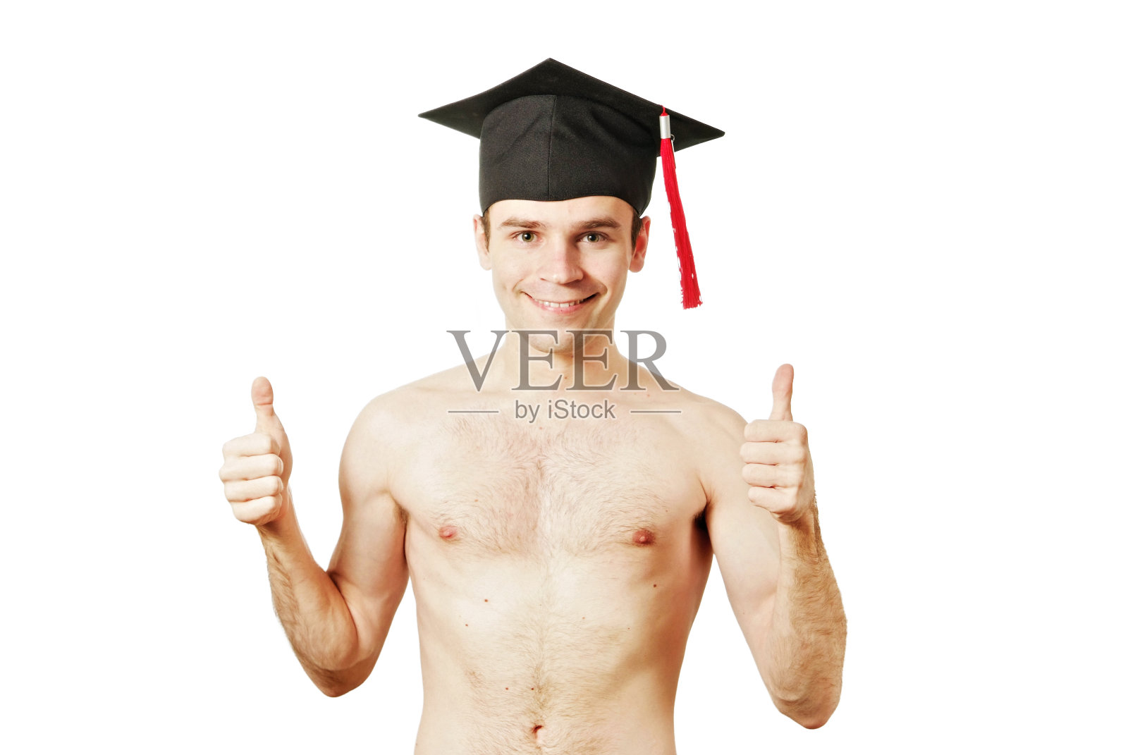 完全孤立的工作室照片从一个年轻的毕业男子照片摄影图片