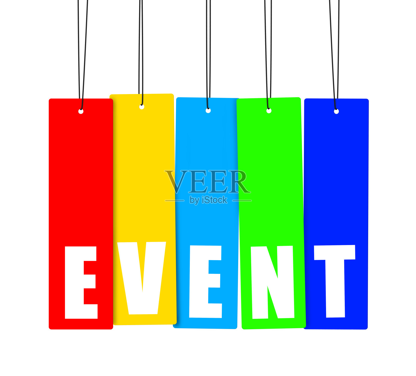 事件挂起标记，带有剪切路径。照片摄影图片